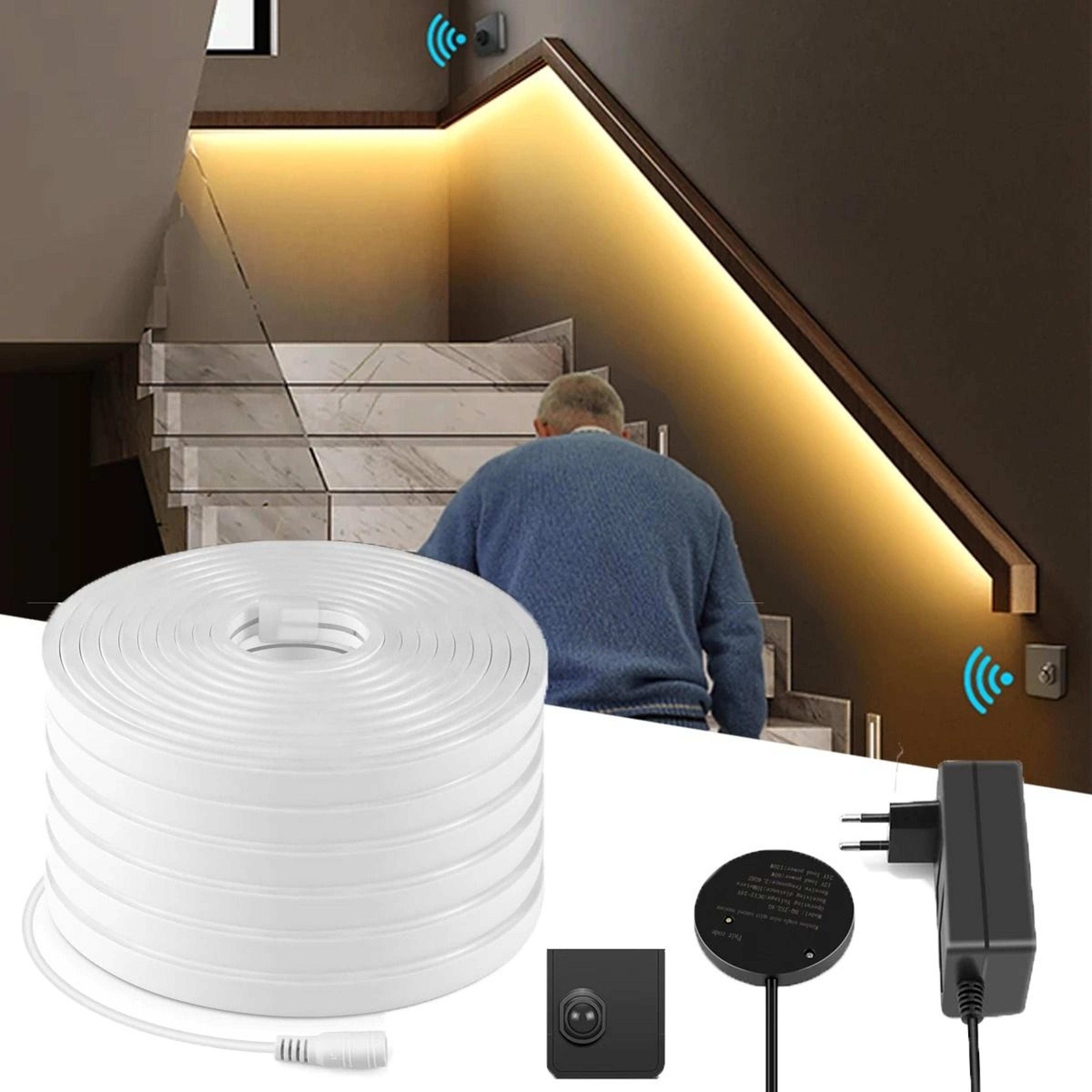 24v motion sensor led neon strip lights for stairs and bedroom safety