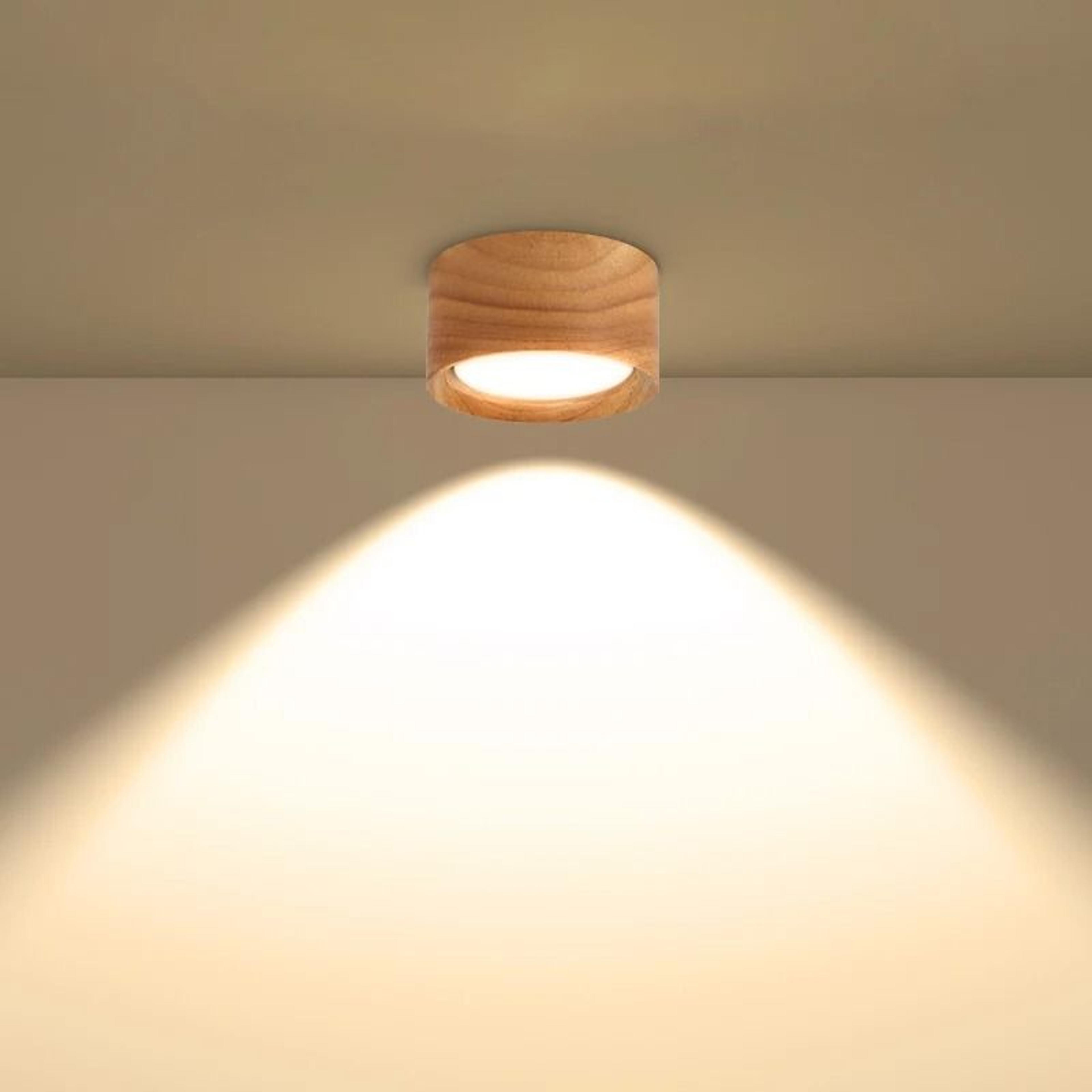 modern wooden gx53 led ceiling downlight for warm home lighting
