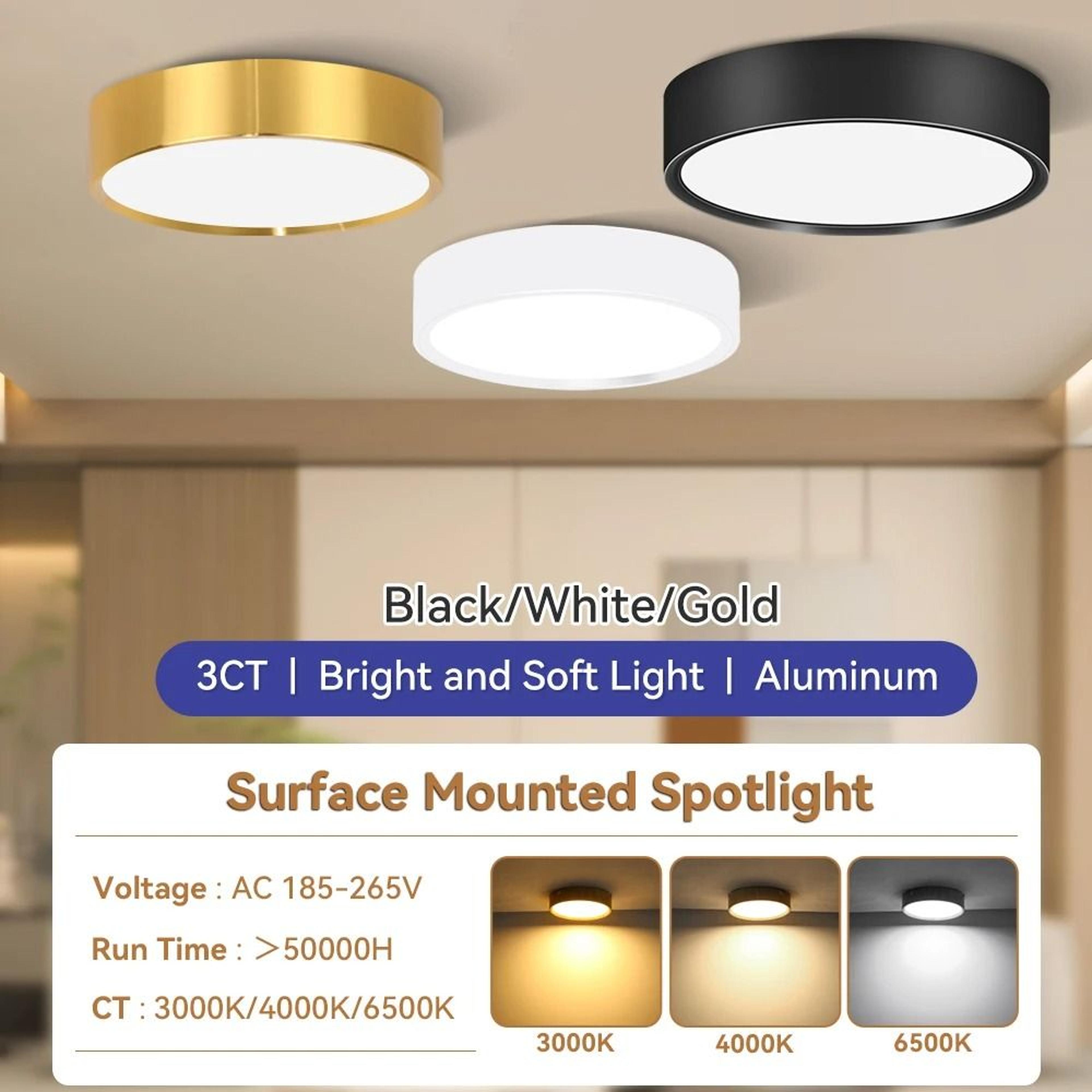 ultra thin led ceiling spotlight 10w 15w 25w for modern home lighting