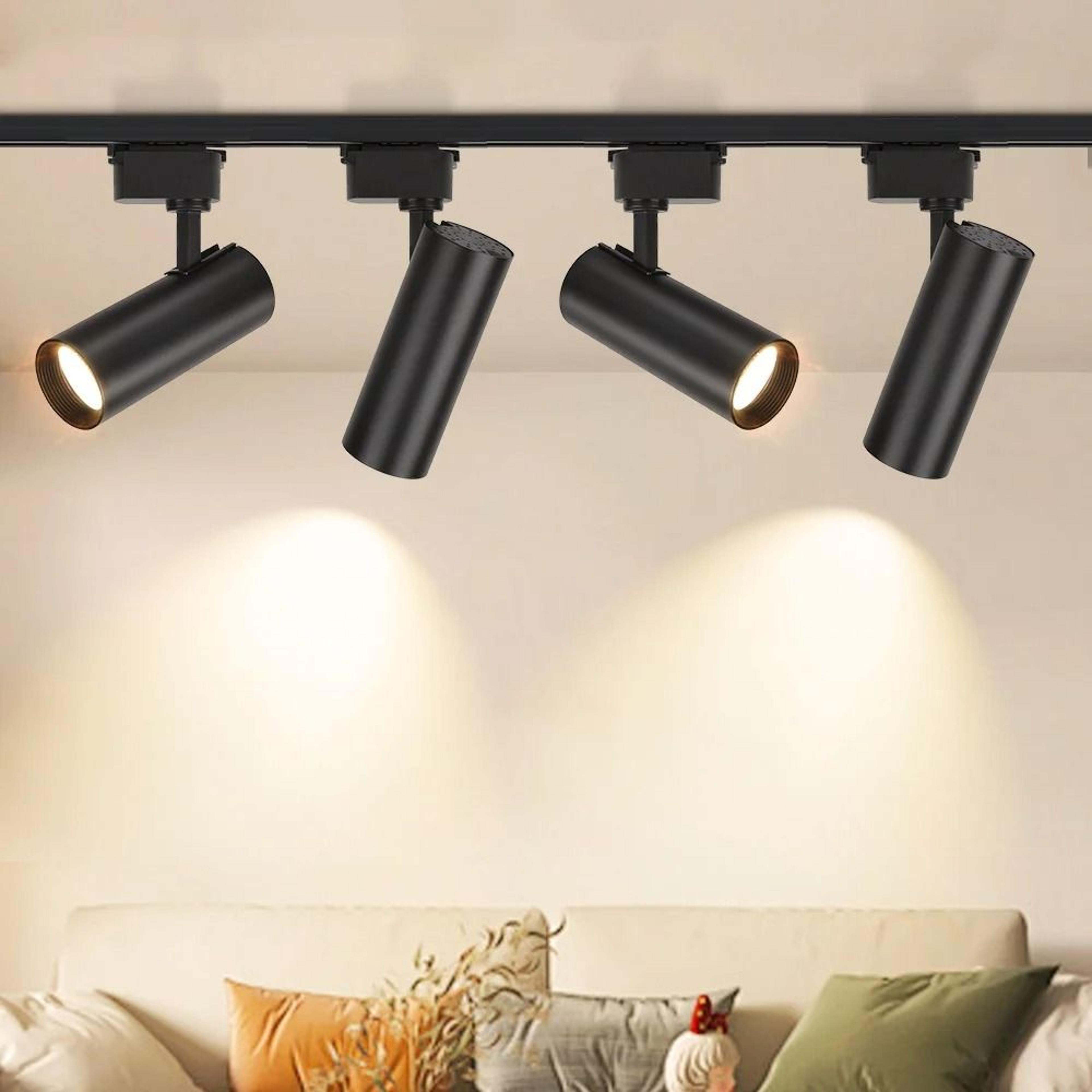 stepless dimmable led track spotlight for modern home and shop lighting