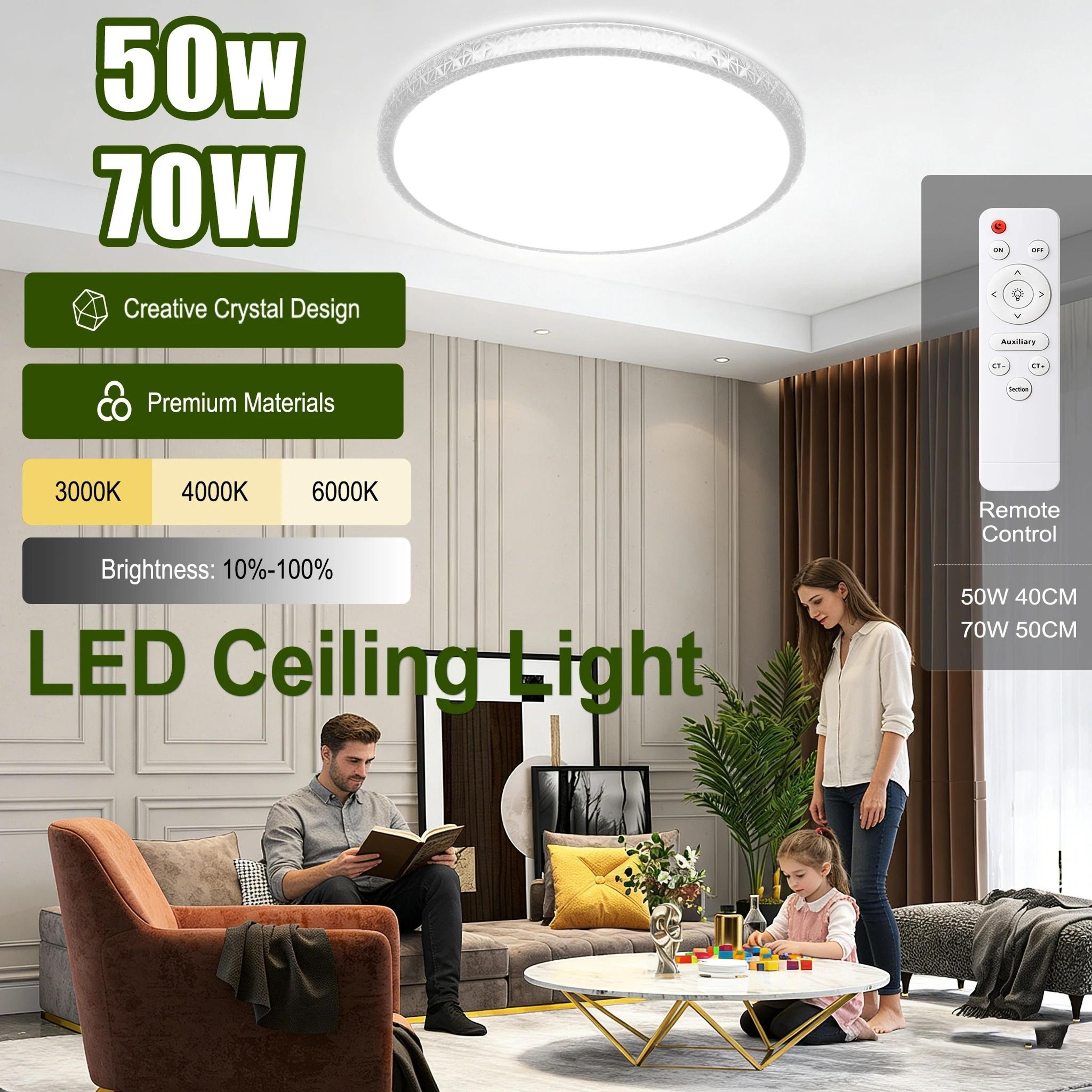50w 70w ultra thin waterproof round led ceiling panel light