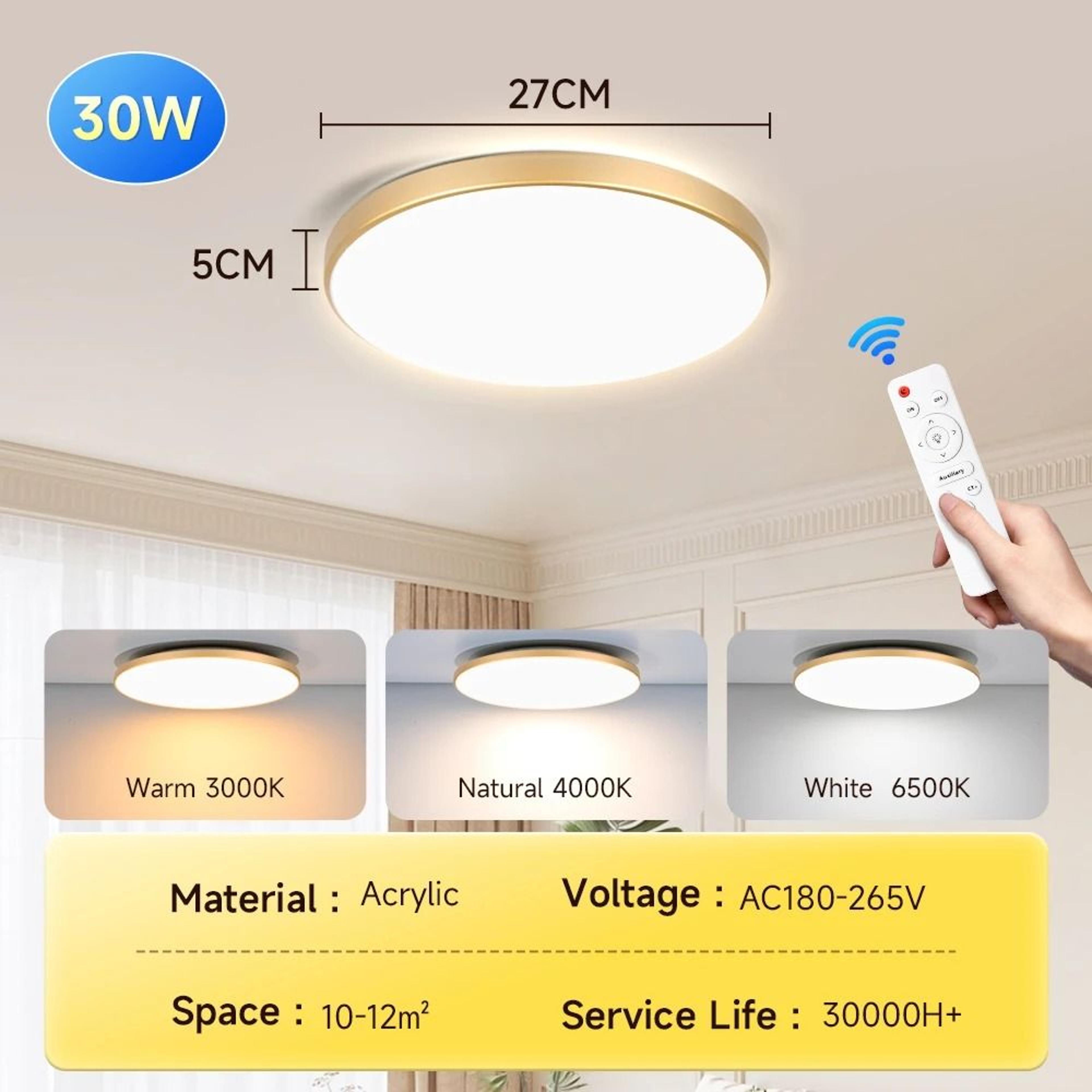 modern rgb dimmable led ceiling light with remote control