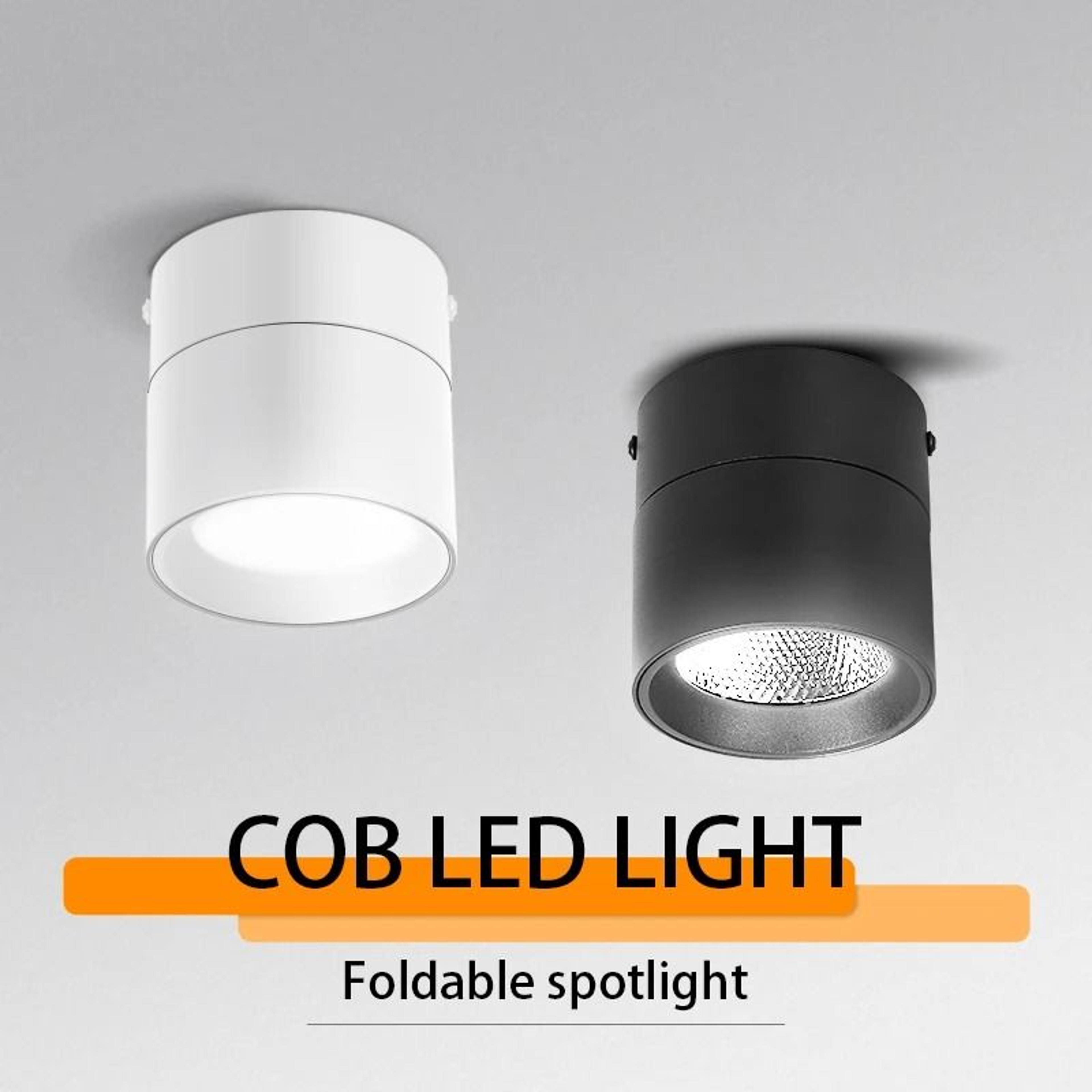 foldable aluminum led ceiling spotlight 10w 15w for modern home lighting