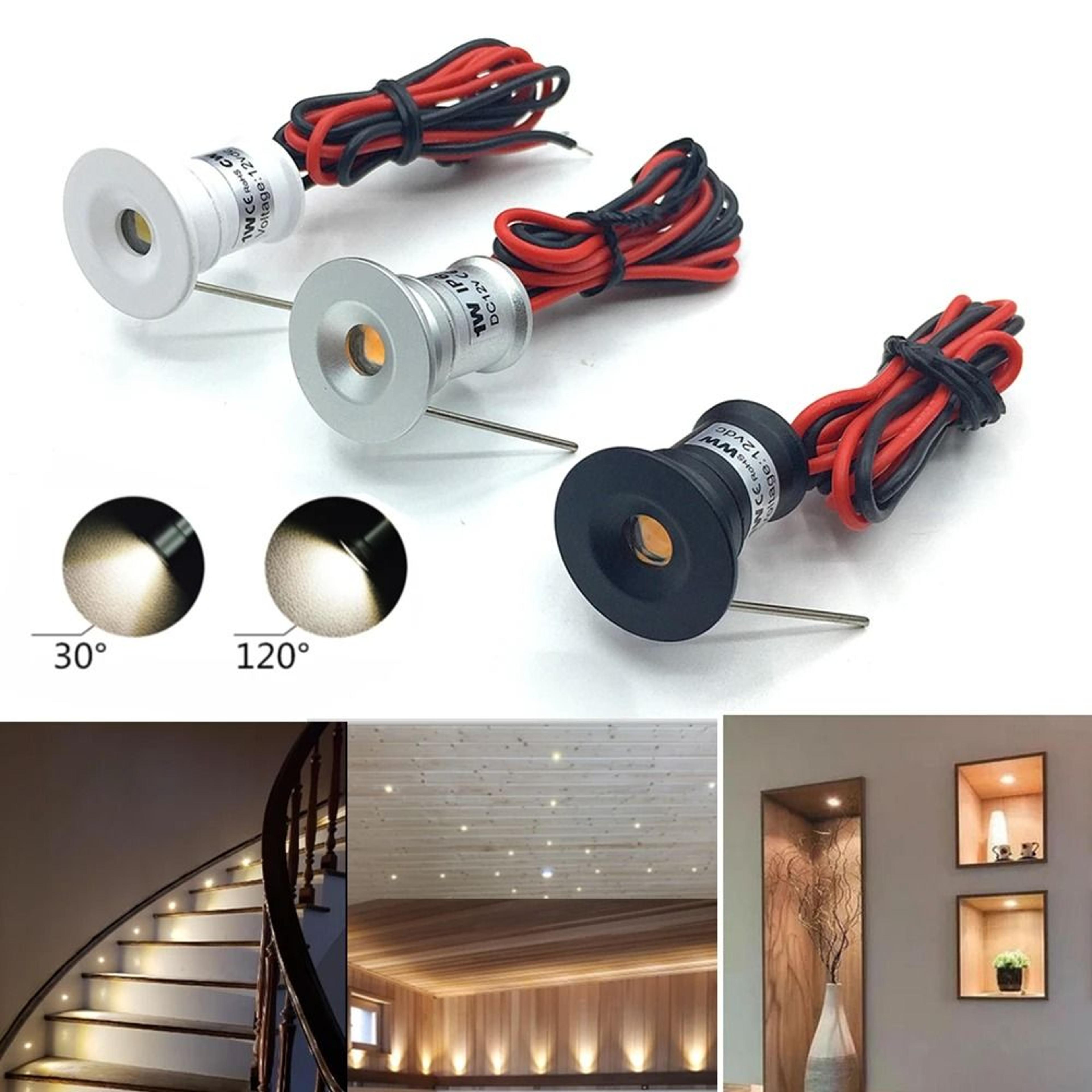 1w mini led recessed spotlight 12v dimmable ip65 for display lighting