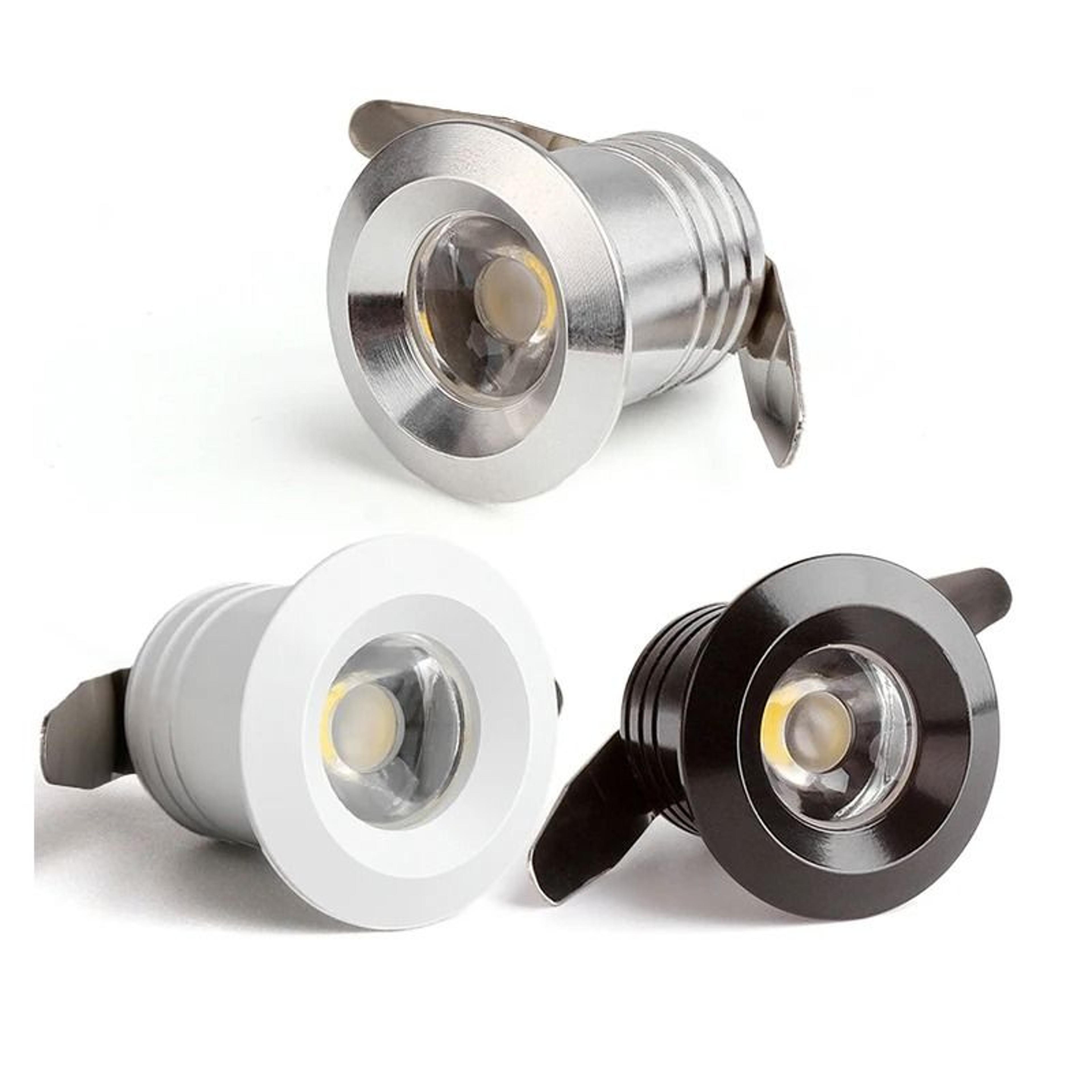 1w mini led recessed spotlight with 20mm cutout for cabinet and display lighting