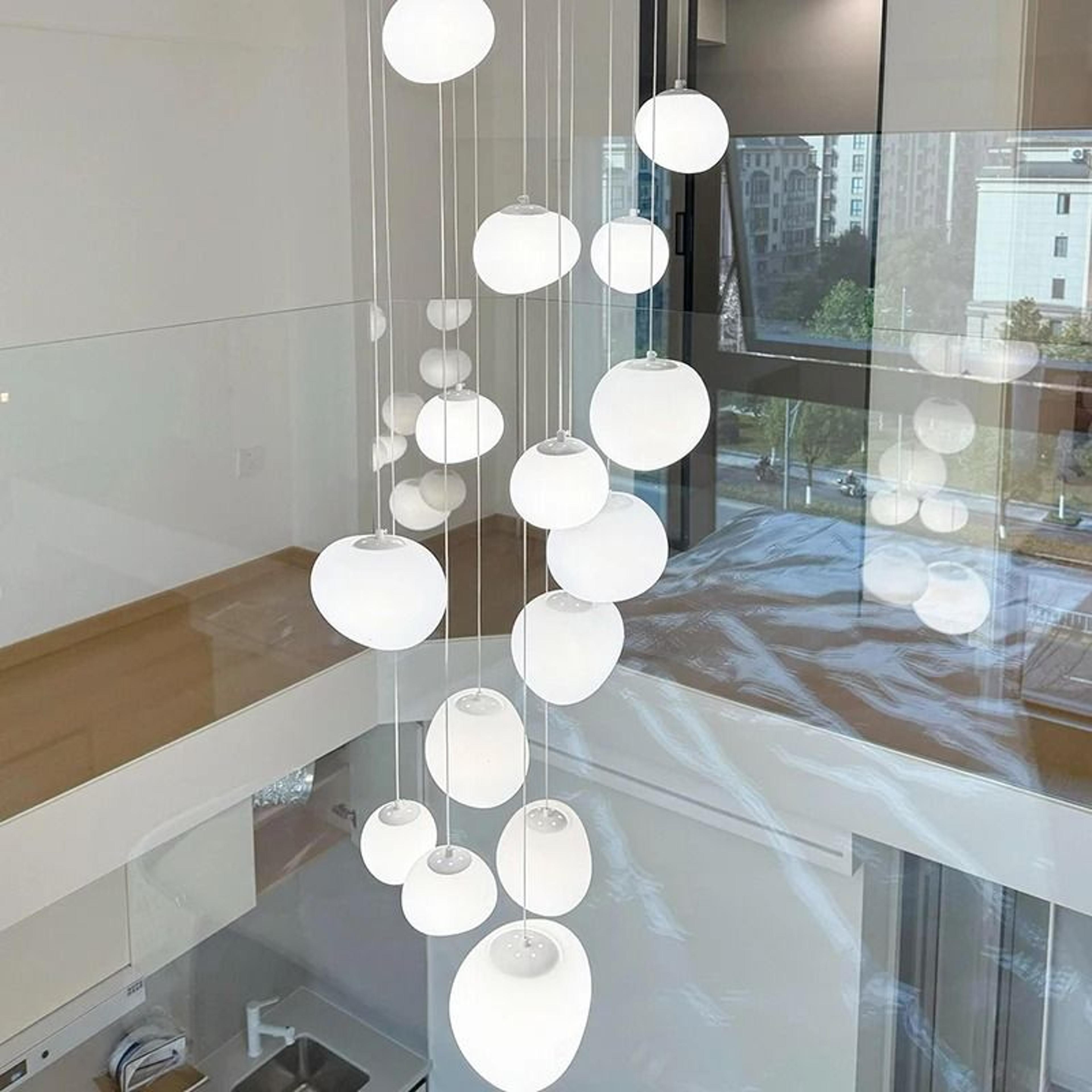 modern luxury staircase chandelier for elegant living room and dining room lighting