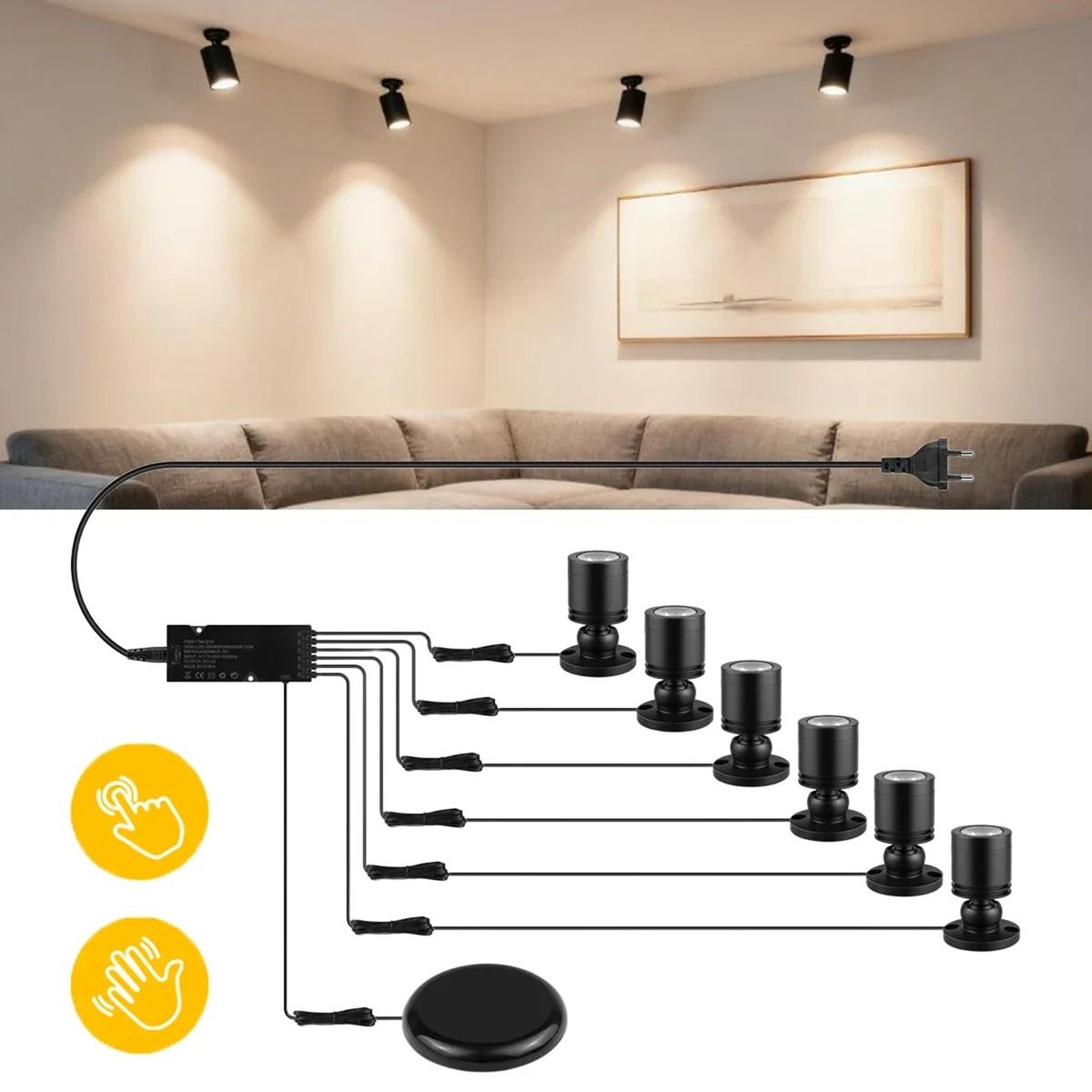 3w touch dimmable led mini spotlight for cabinet and display lighting