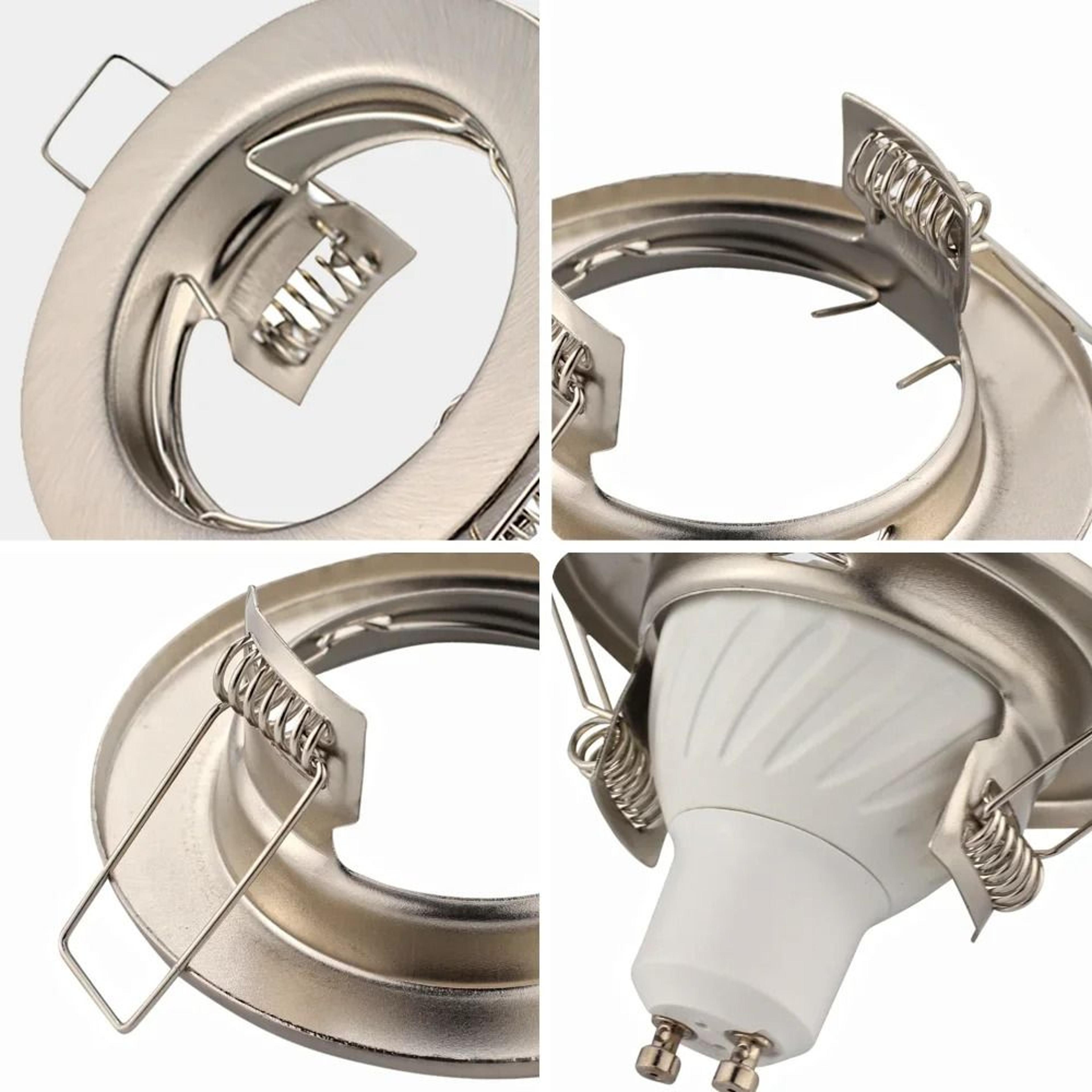6 piece adjustable gu10 recessed ceiling spotlight set