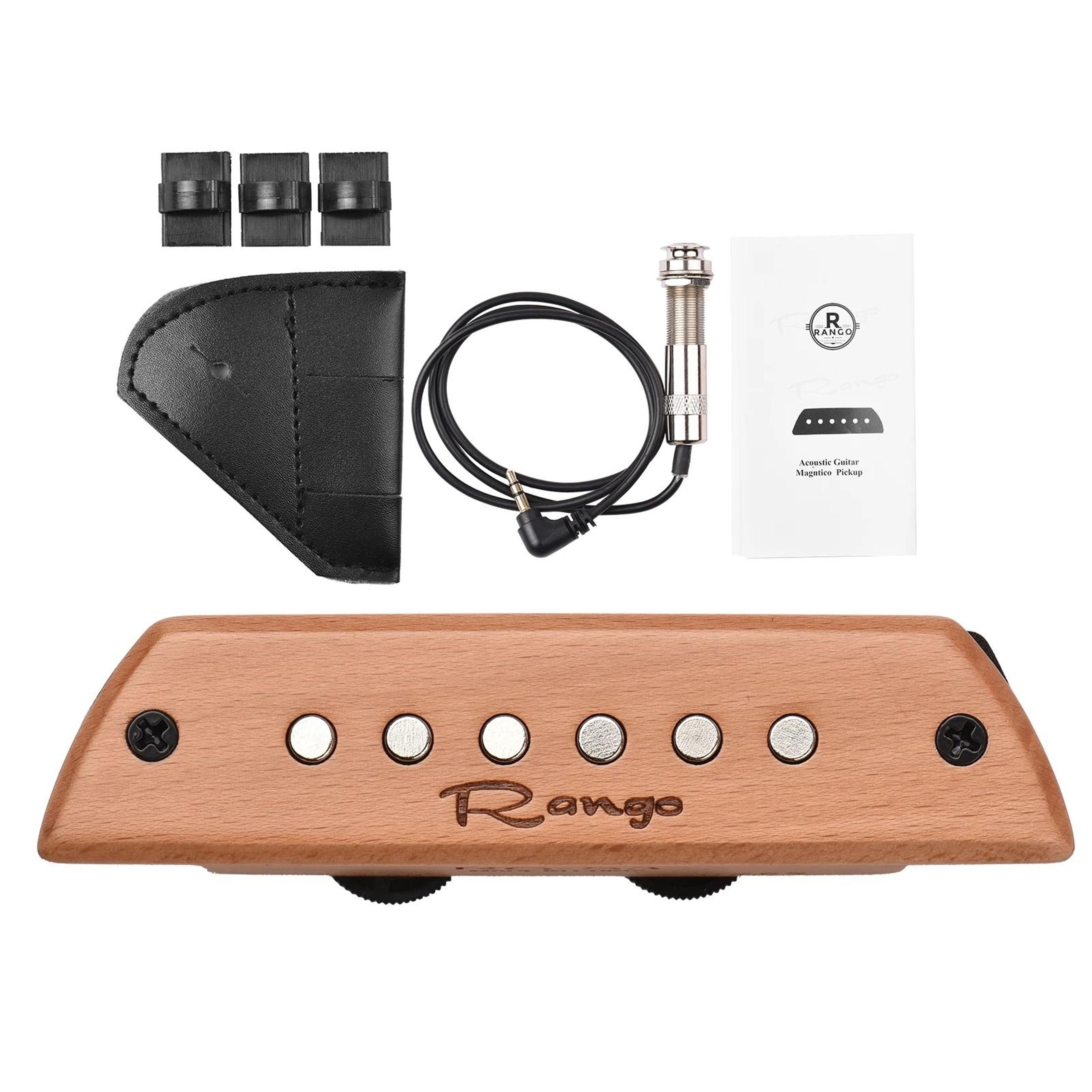 beech wood acoustic guitar magnetic soundhole pickup with passive design