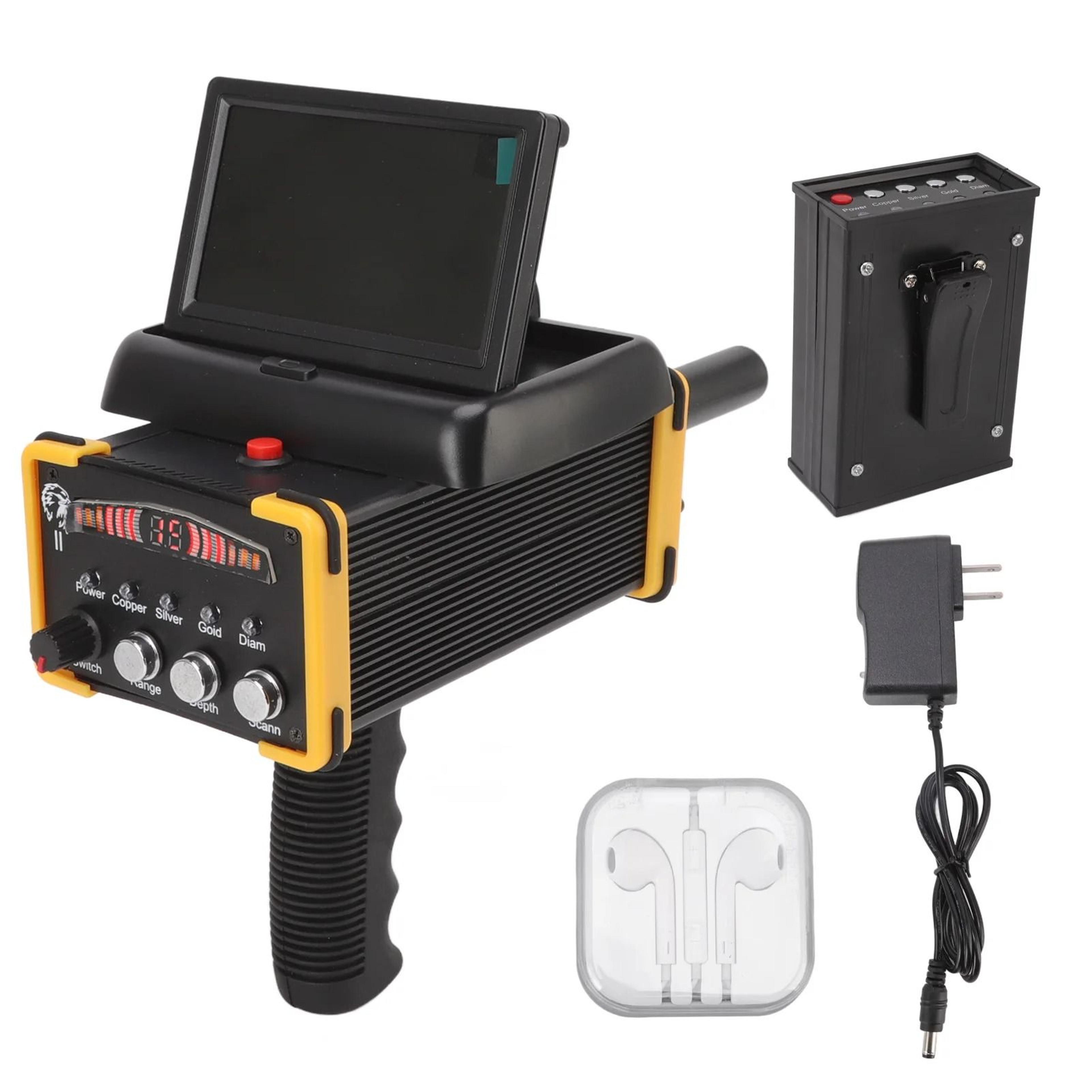 handheld deep search metal detector with folding display for treasure hunting us plug