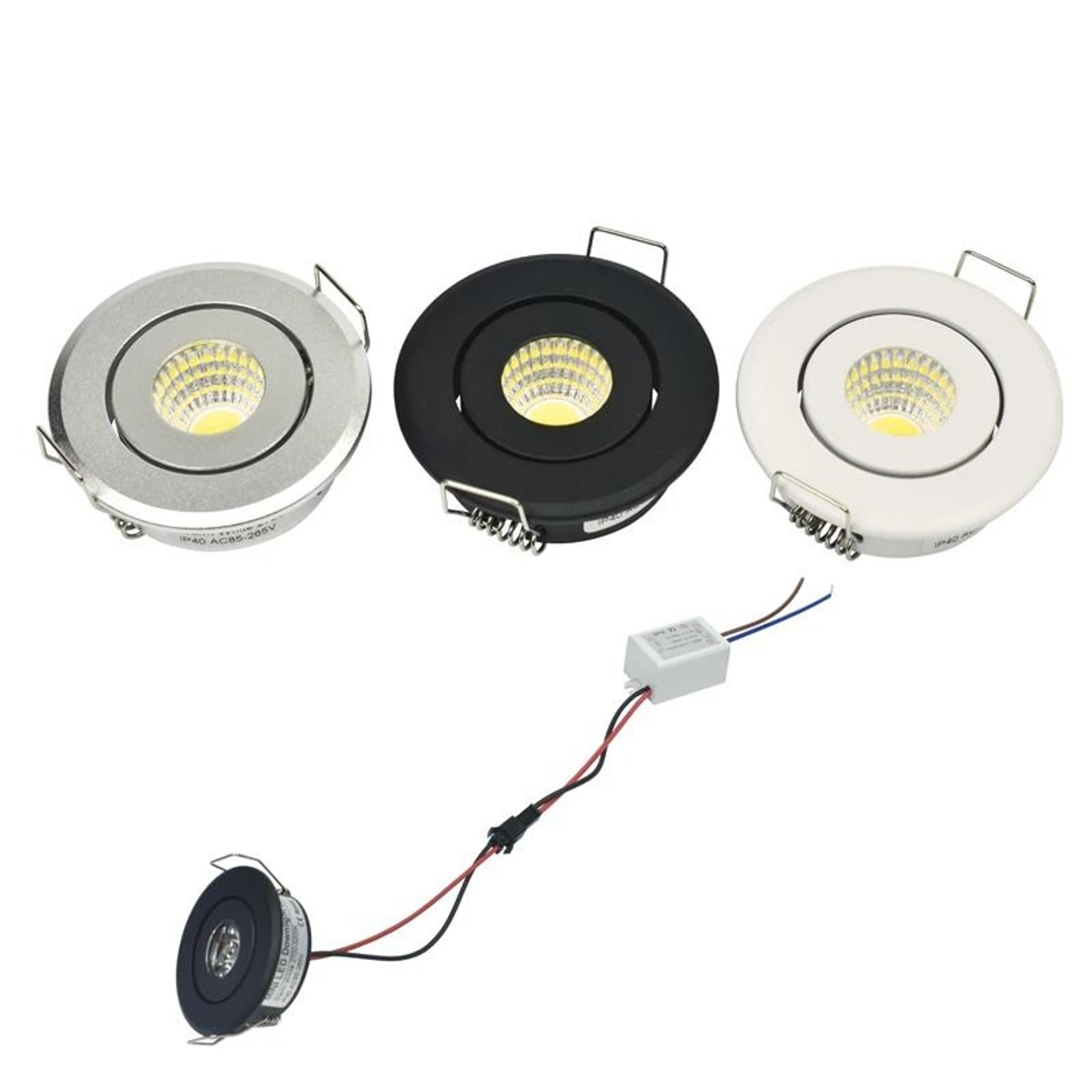 12v 3w mini cob led recessed spotlight for jewelry and cabinet displays