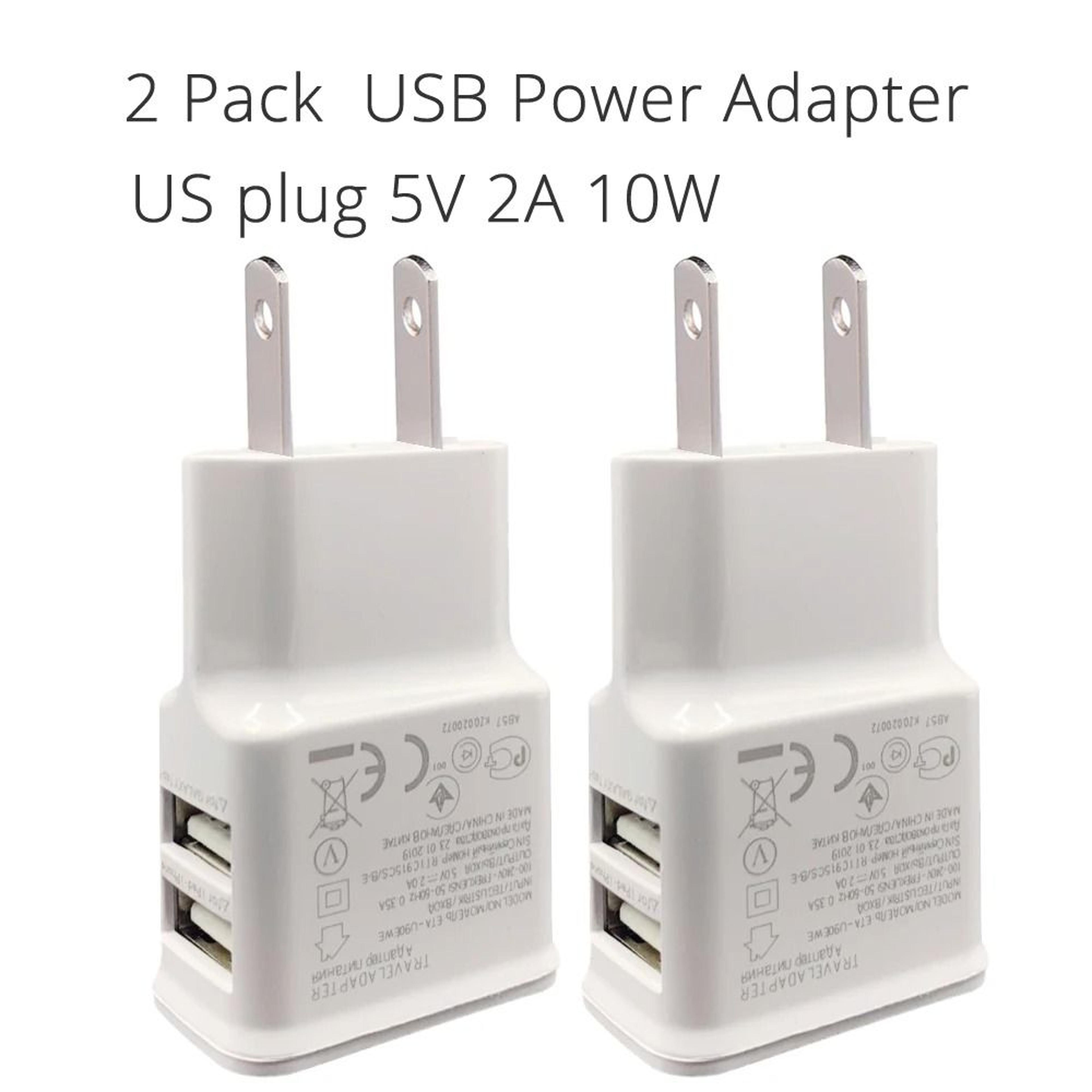 2 pack 5v 2a 10w usb power adapter for led strip lights