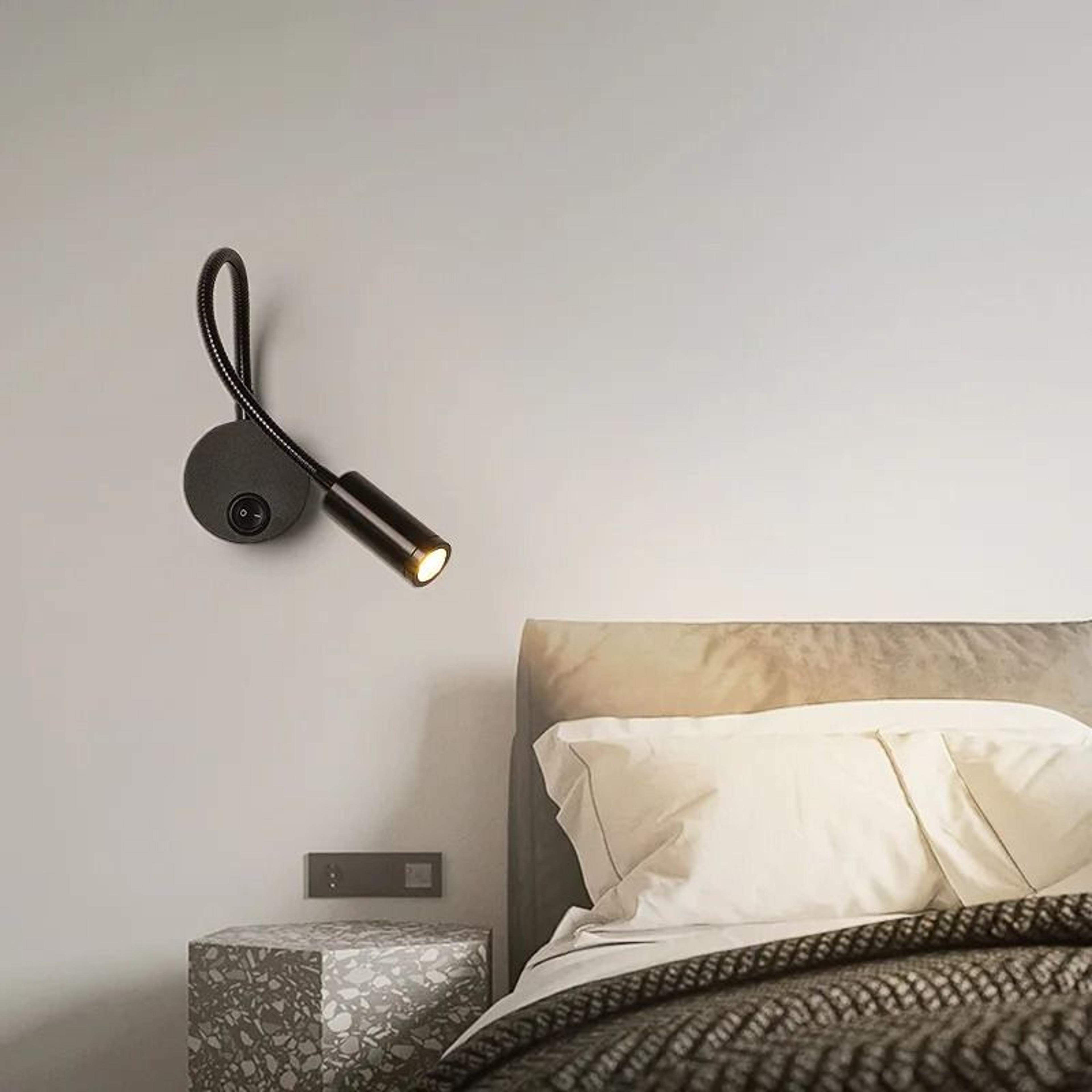 3w led bedside reading wall lamp with us plug