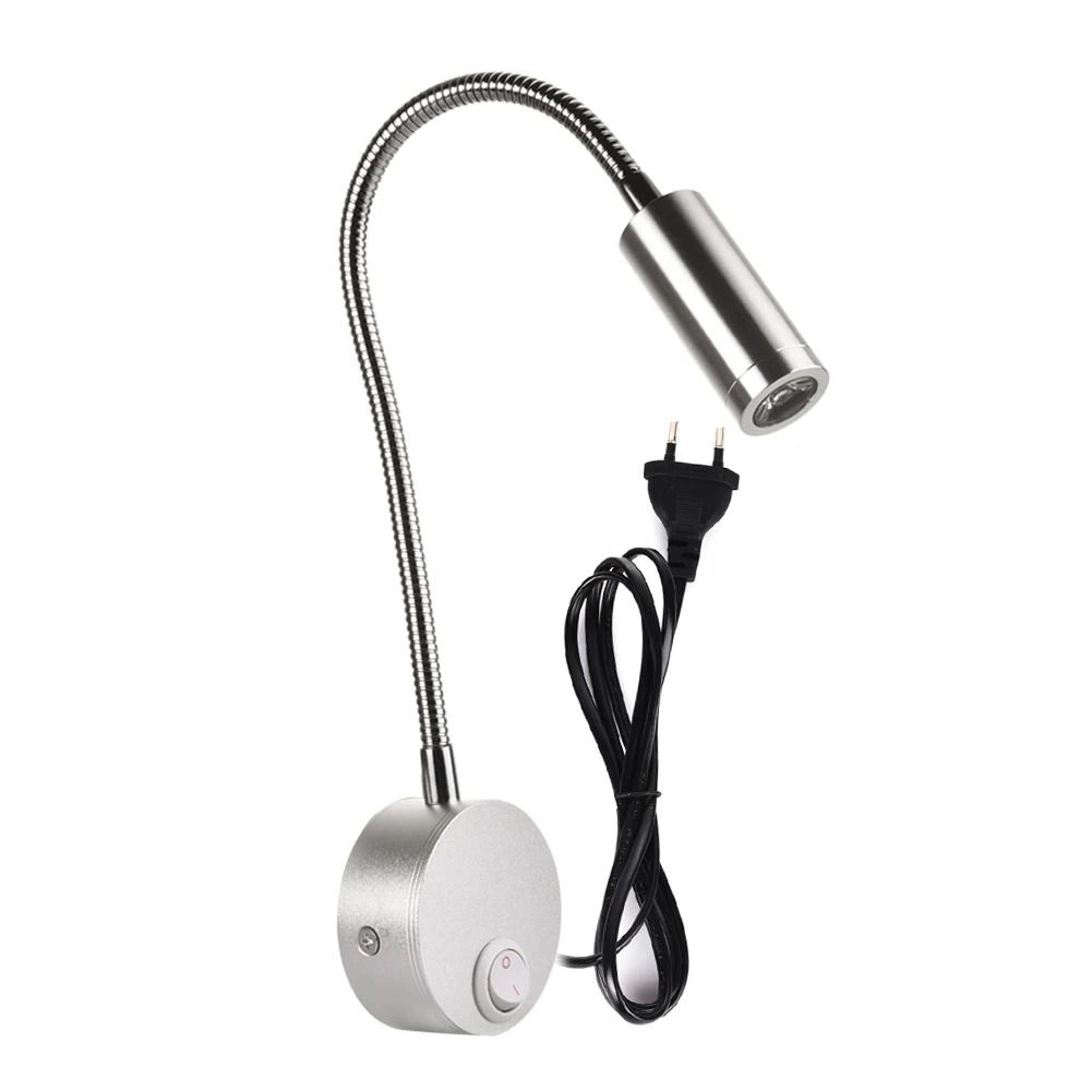 3w led adjustable bedside reading wall lamp with knob switch