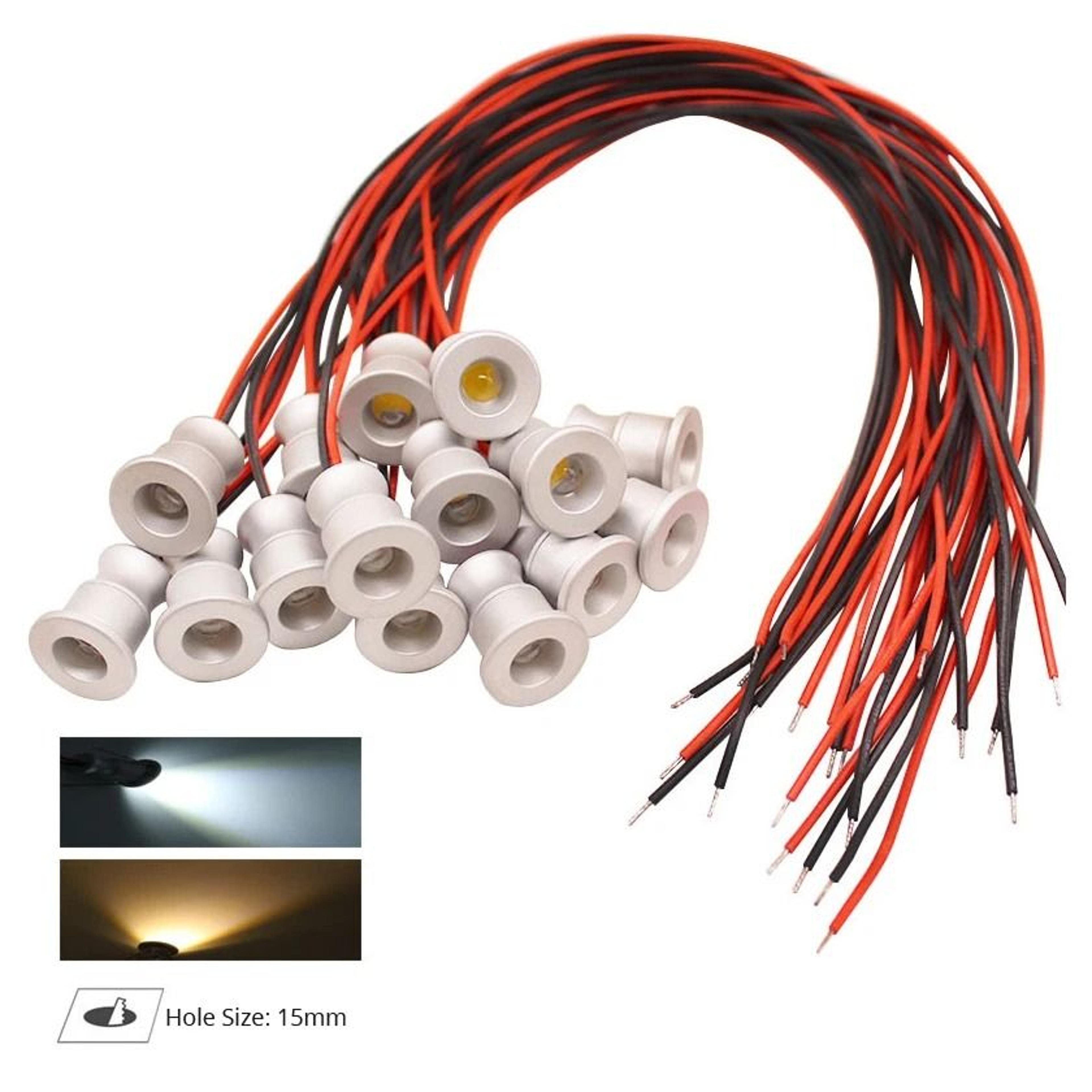10 pack 1w ip65 waterproof mini led cabinet spotlights