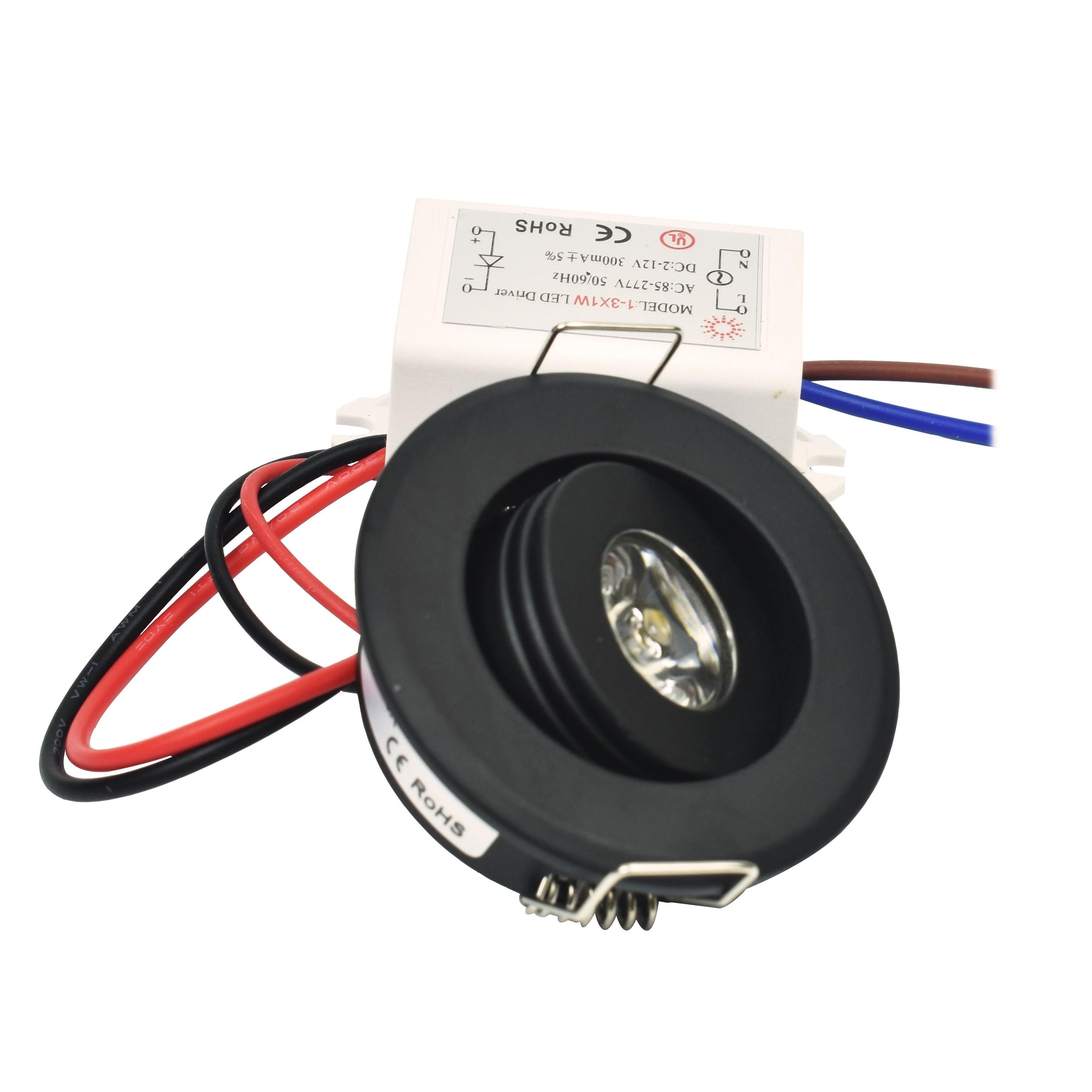 10 pack mini cob led recessed downlights 1w 3w black