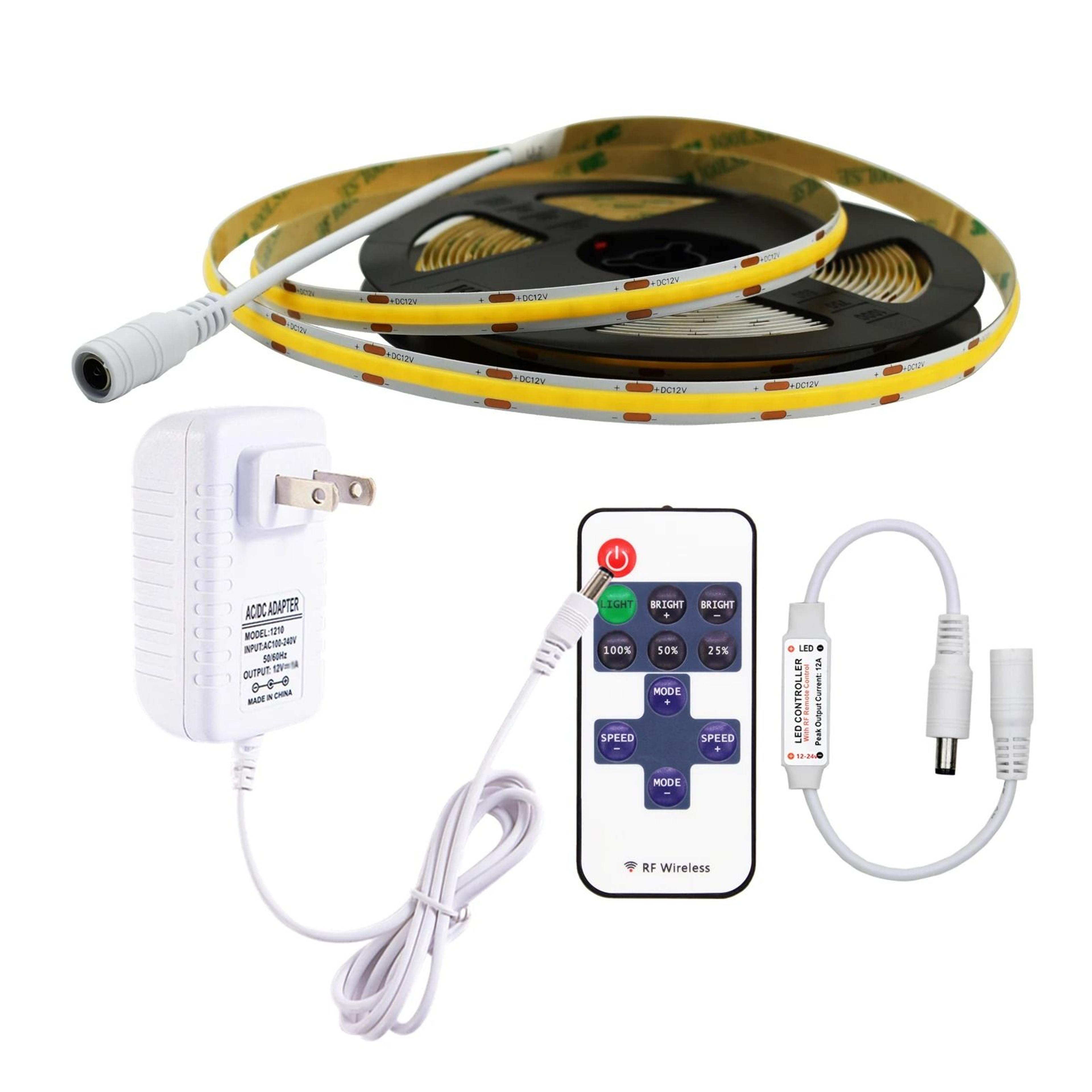 12v dimmable cob led strip light kit with motion sensor