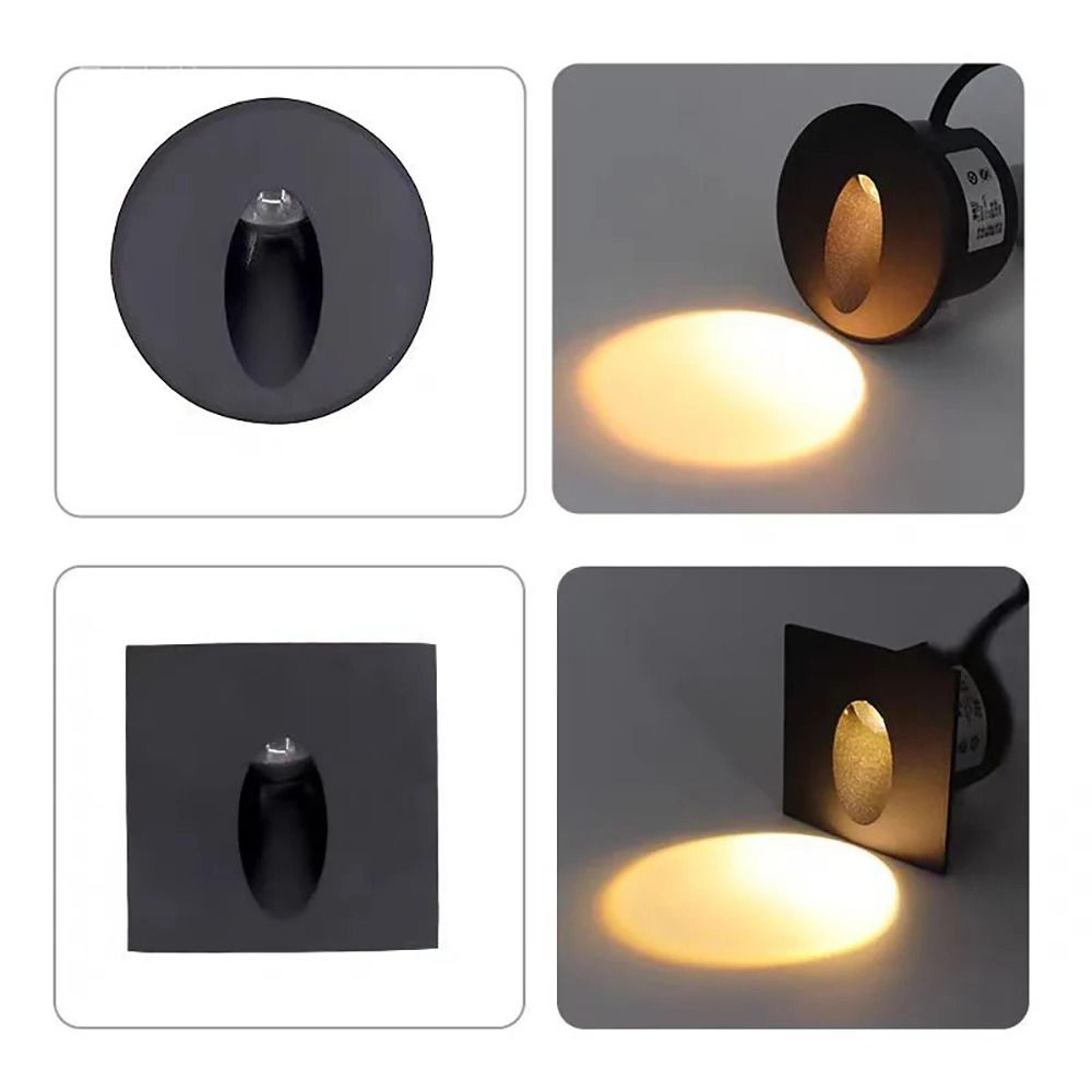 round recessed led stair light for outdoor walls and fence lighting