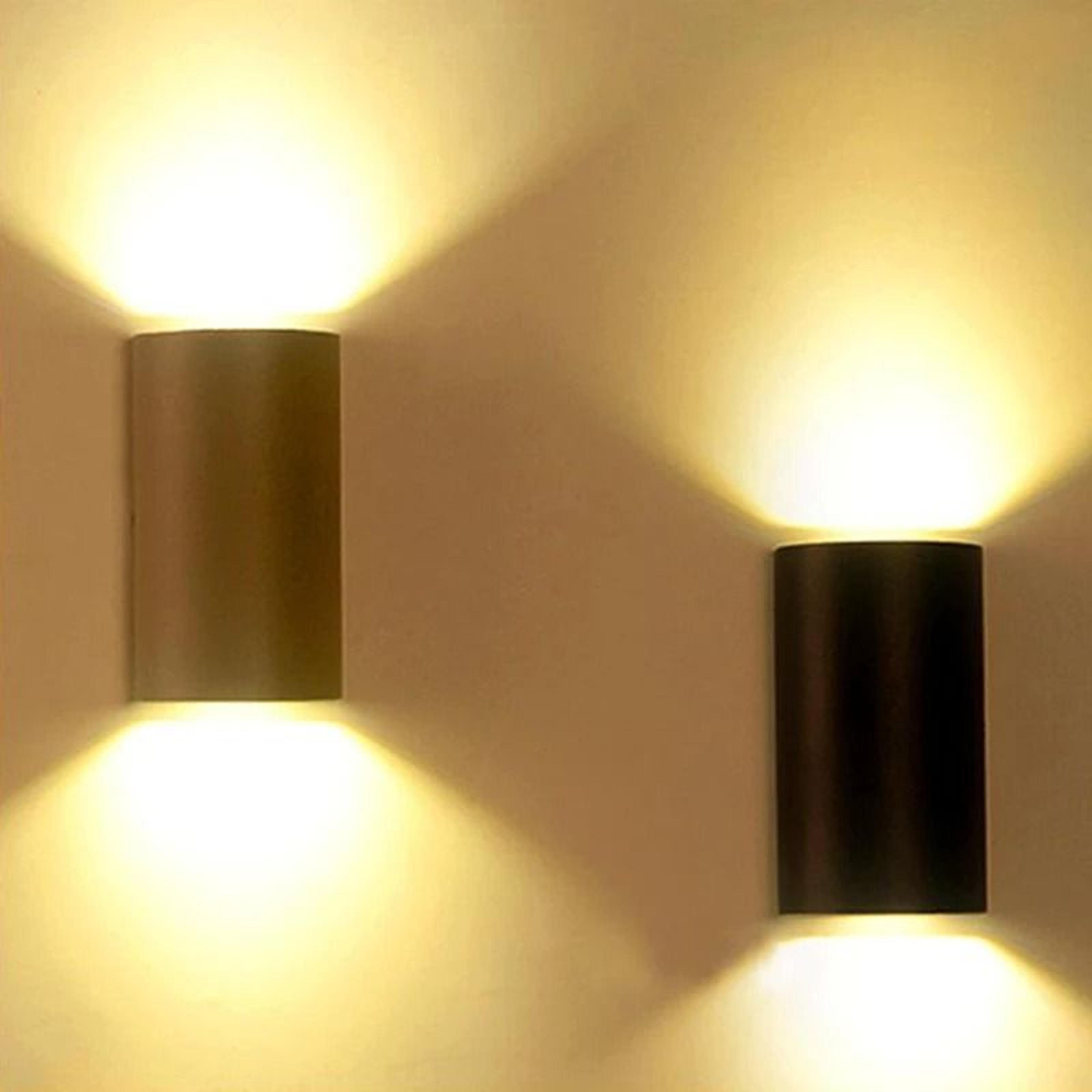 waterproof outdoor up down wall light with dual head garden sconce