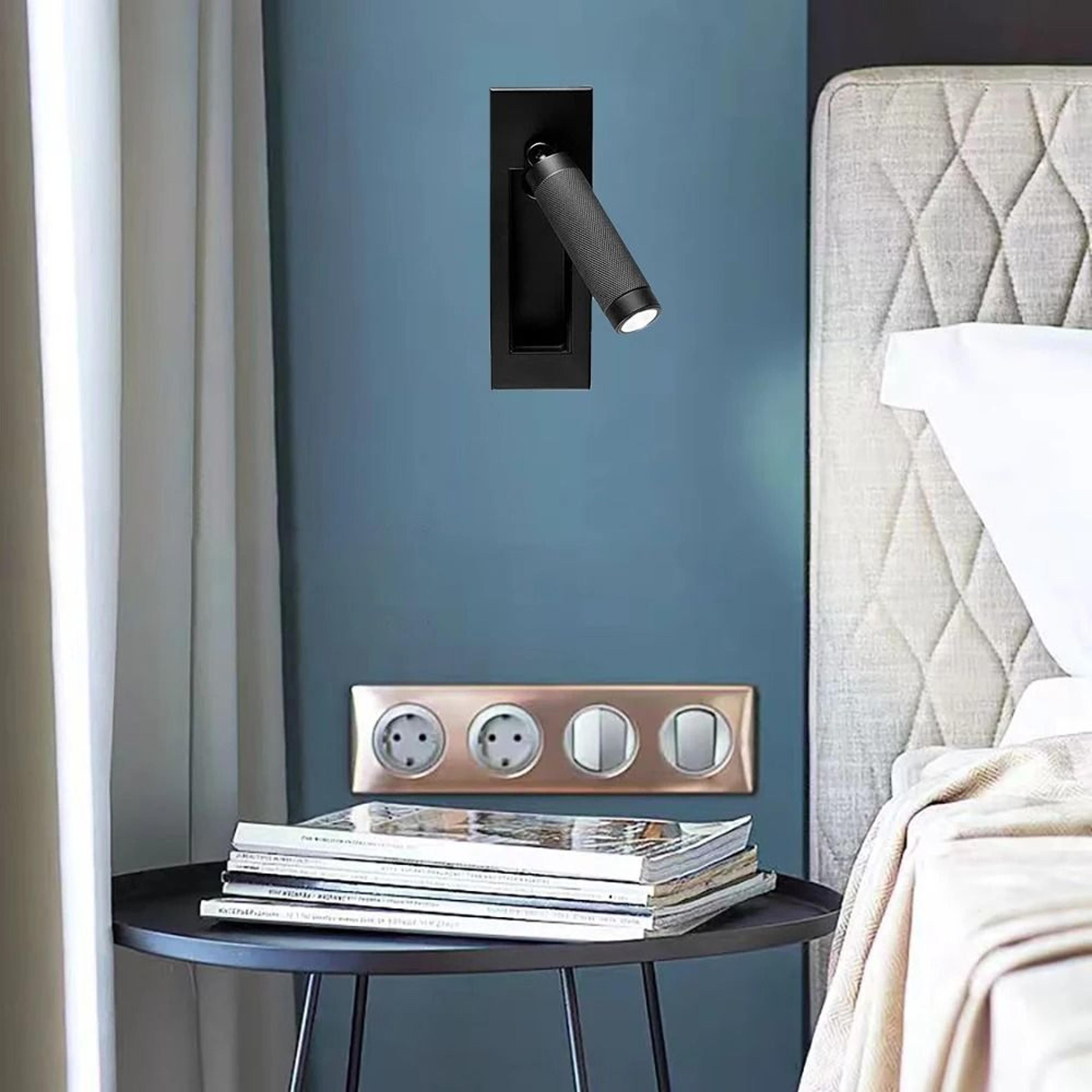 adjustable gold bedside wall reading lamp with switch