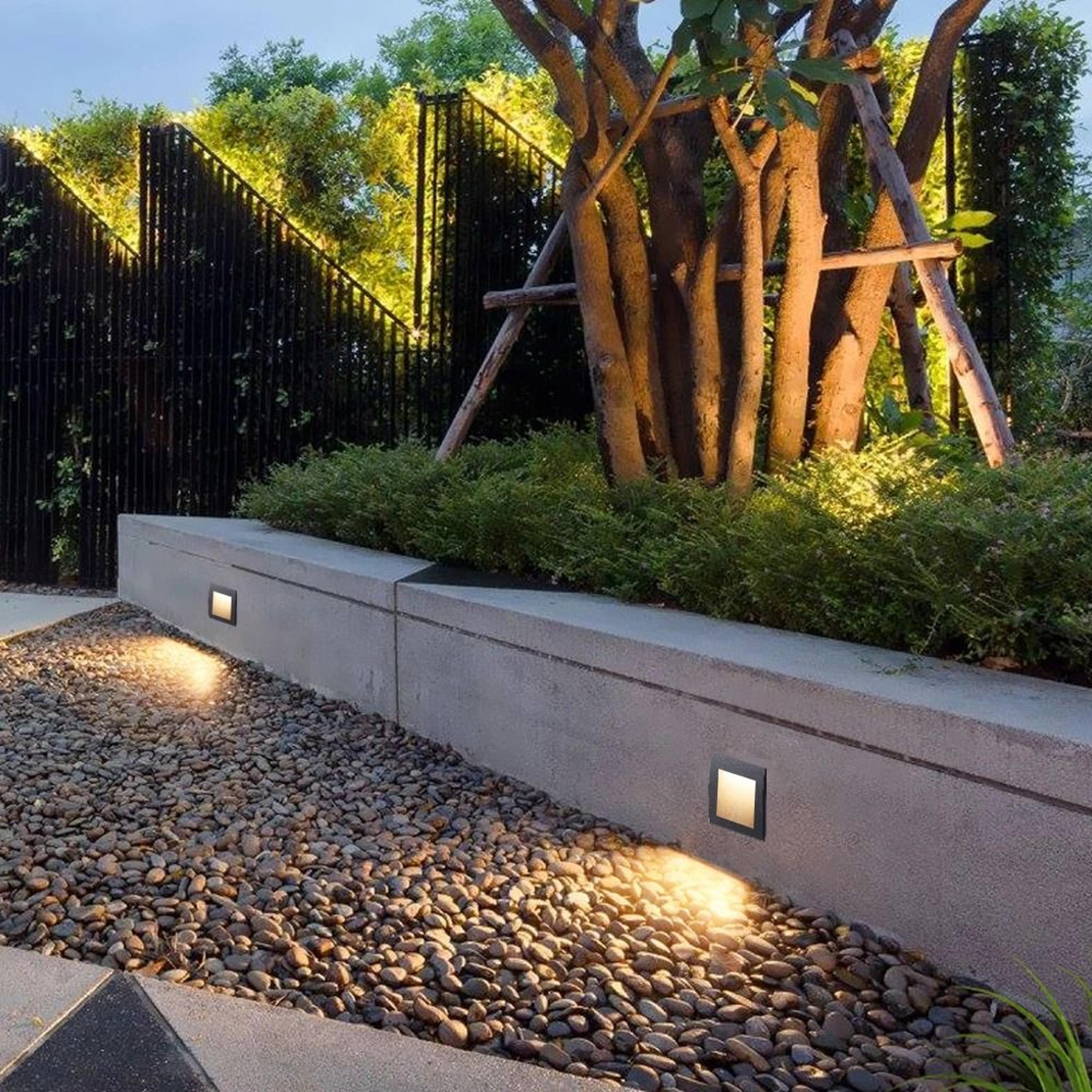 waterproof recessed outdoor stair step wall light for garden and balcony
