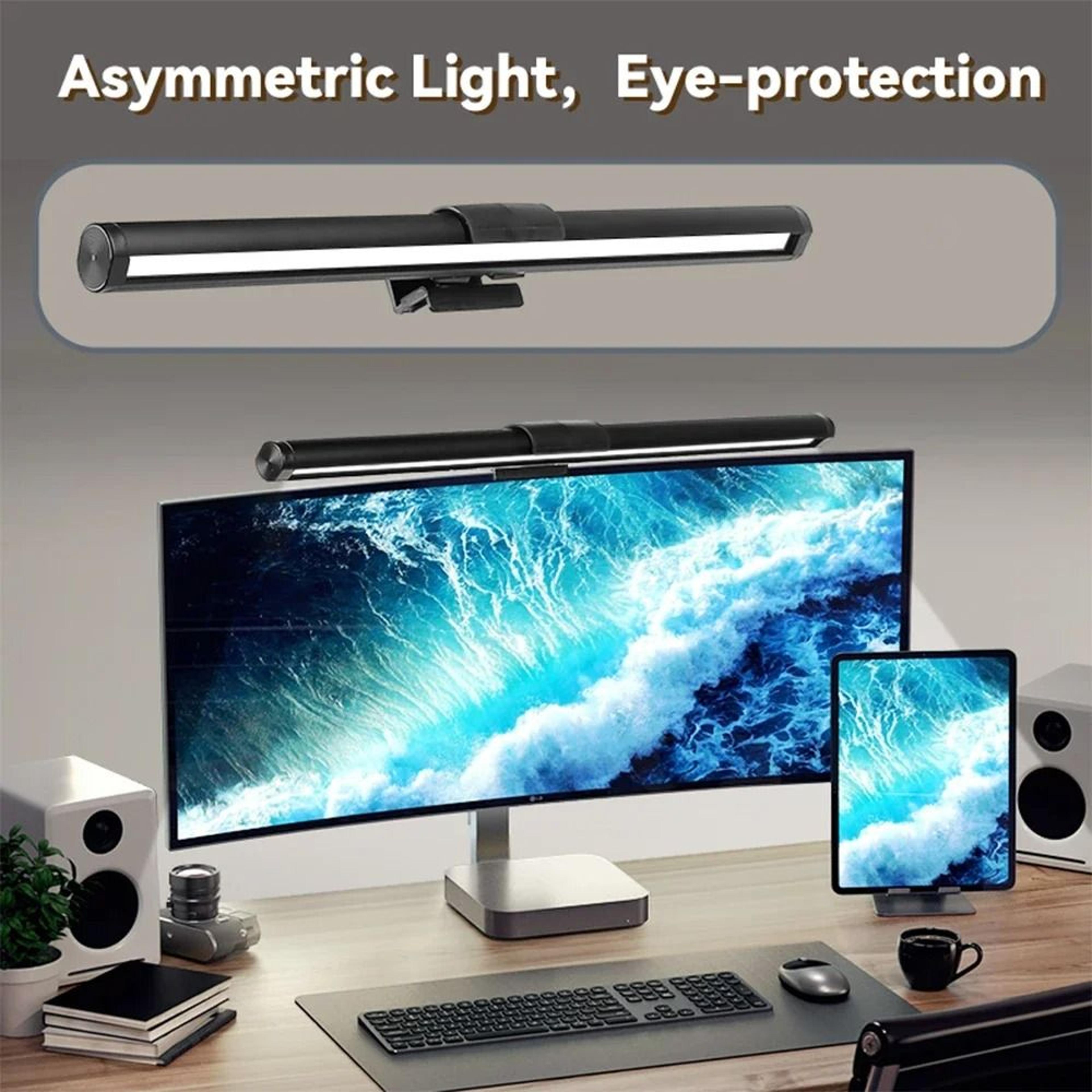 dimmable led monitor light bar with touch control and anti-glare design