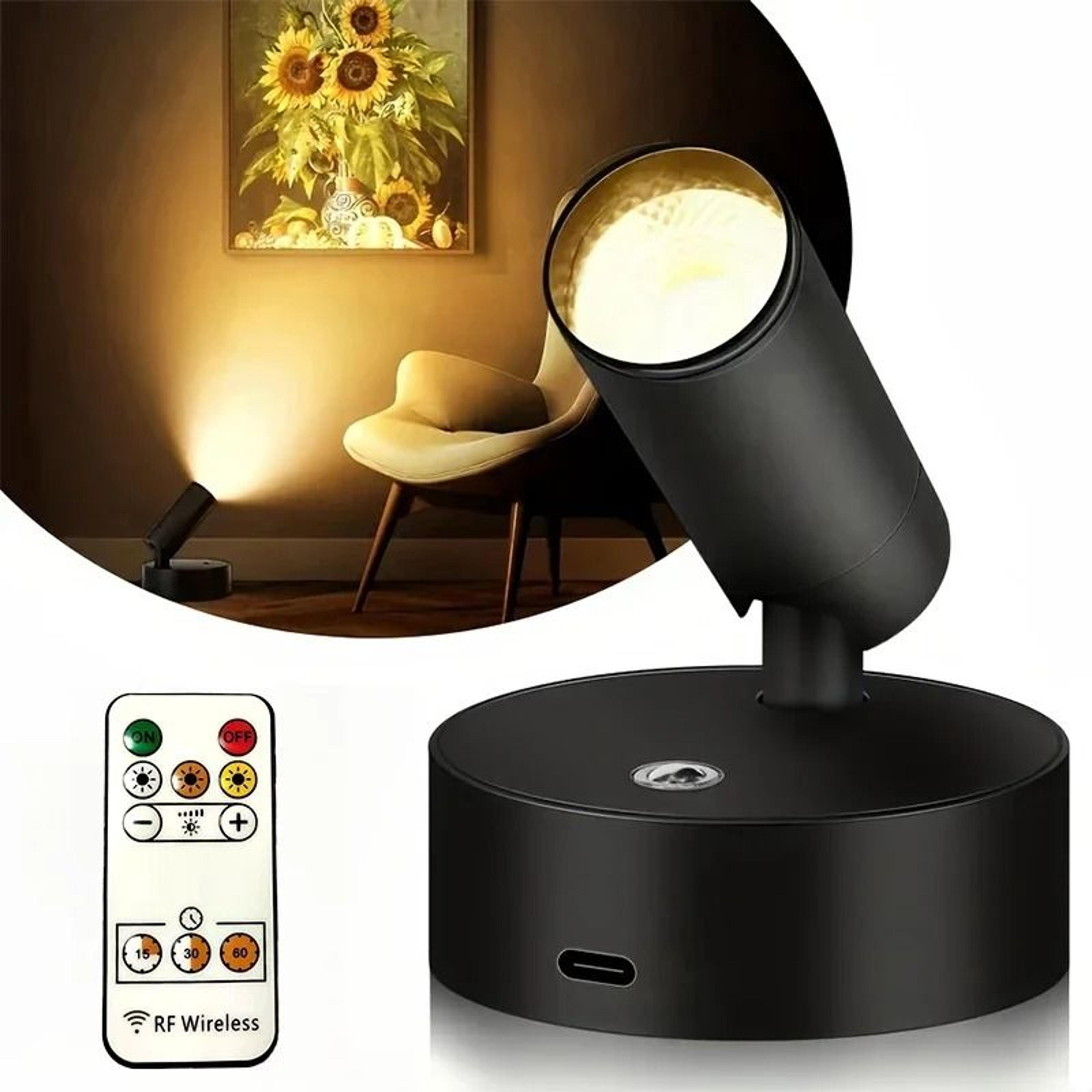 rechargeable magnetic led night light with 60° rotation and touch dimming