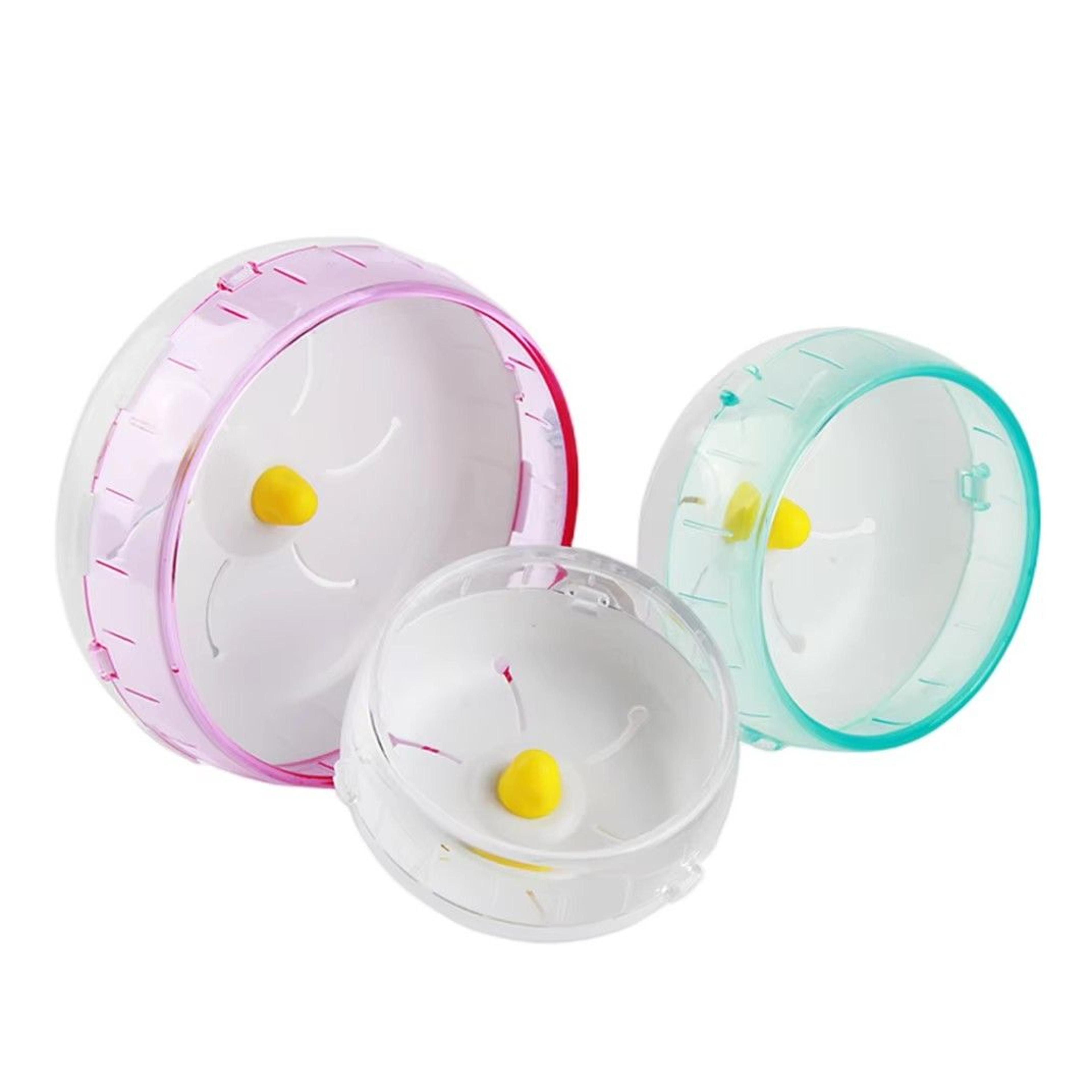 silent hamster wheel running disc, small pet exercise saucer in 3 sizes