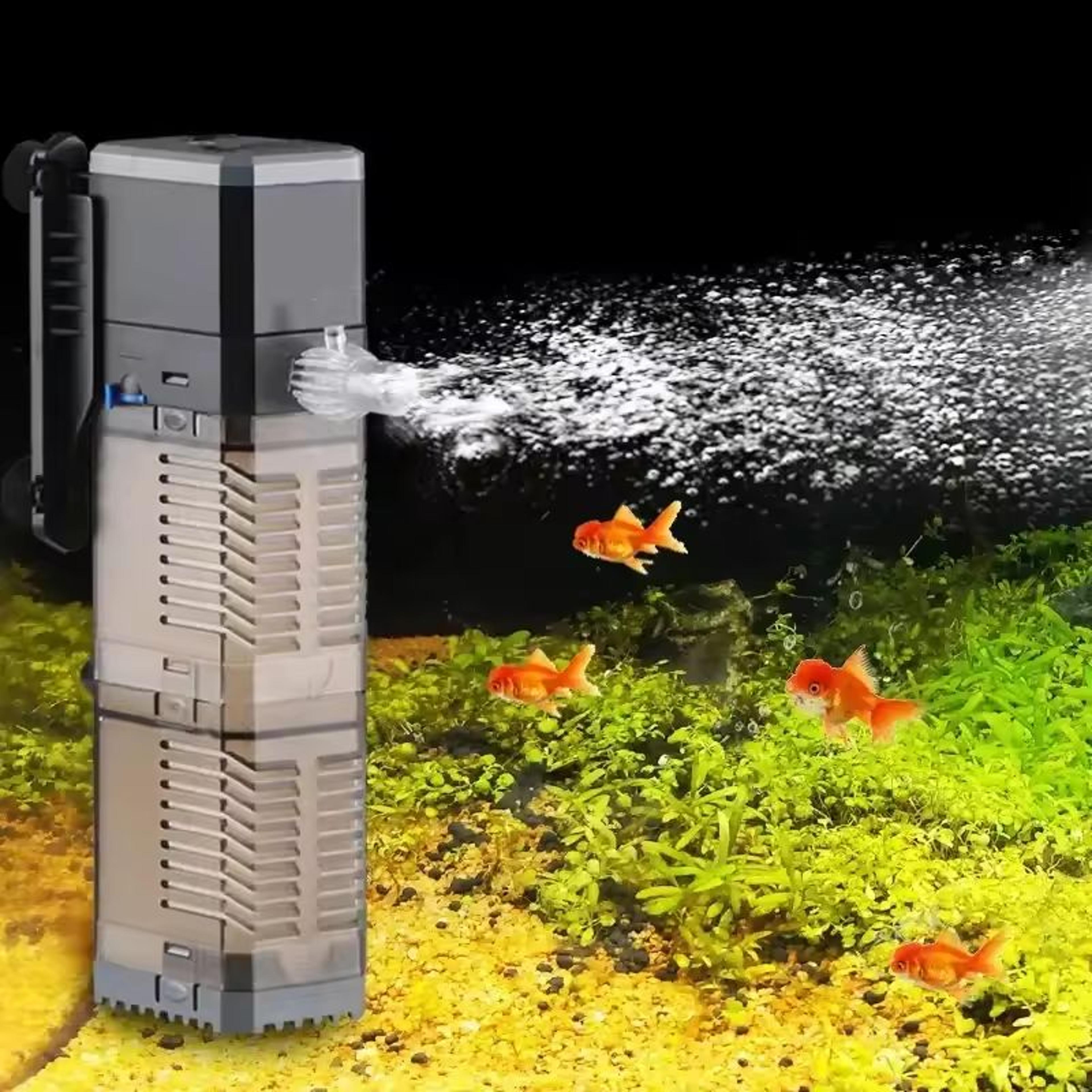 4 in 1 aquarium filter internal aquarium filter pump aquarium submersible pump with replacement filter cotton