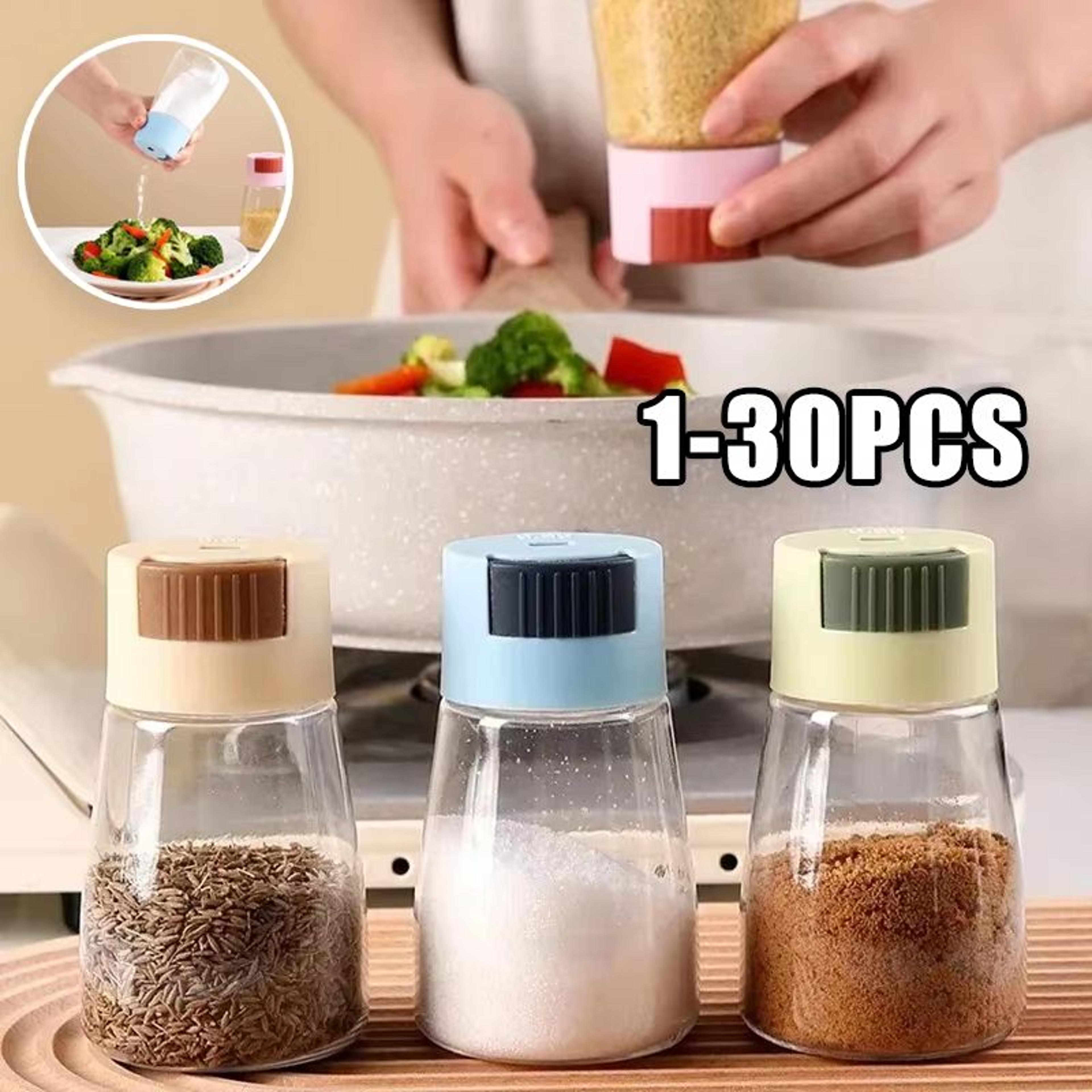 precision salt dispenser press-type spice dispenser, quantitative seasoning bottle