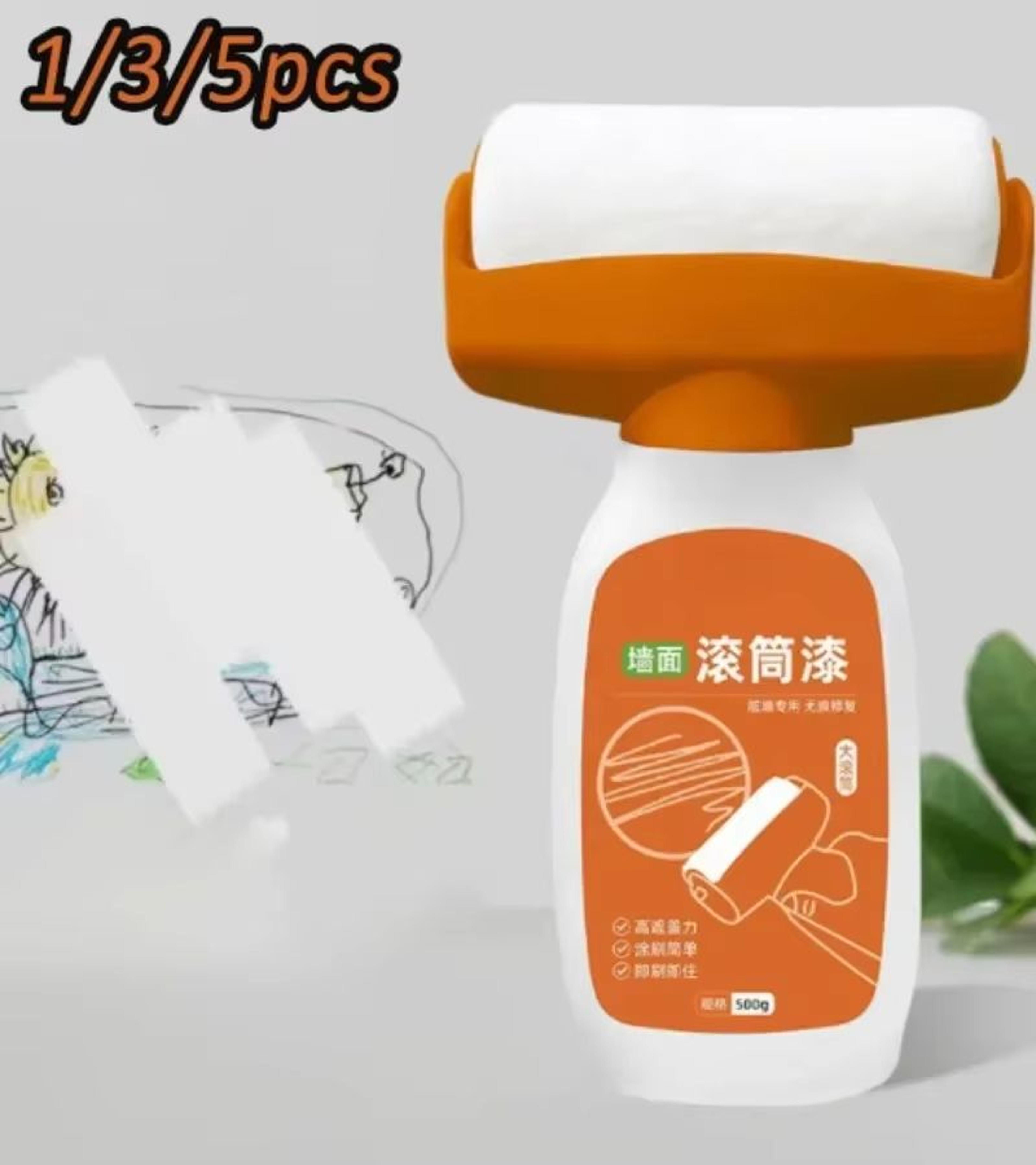 2-in-1 refinish wall repair paint roller with odorless wall repair paint for fast touch-ups on walls and tile
