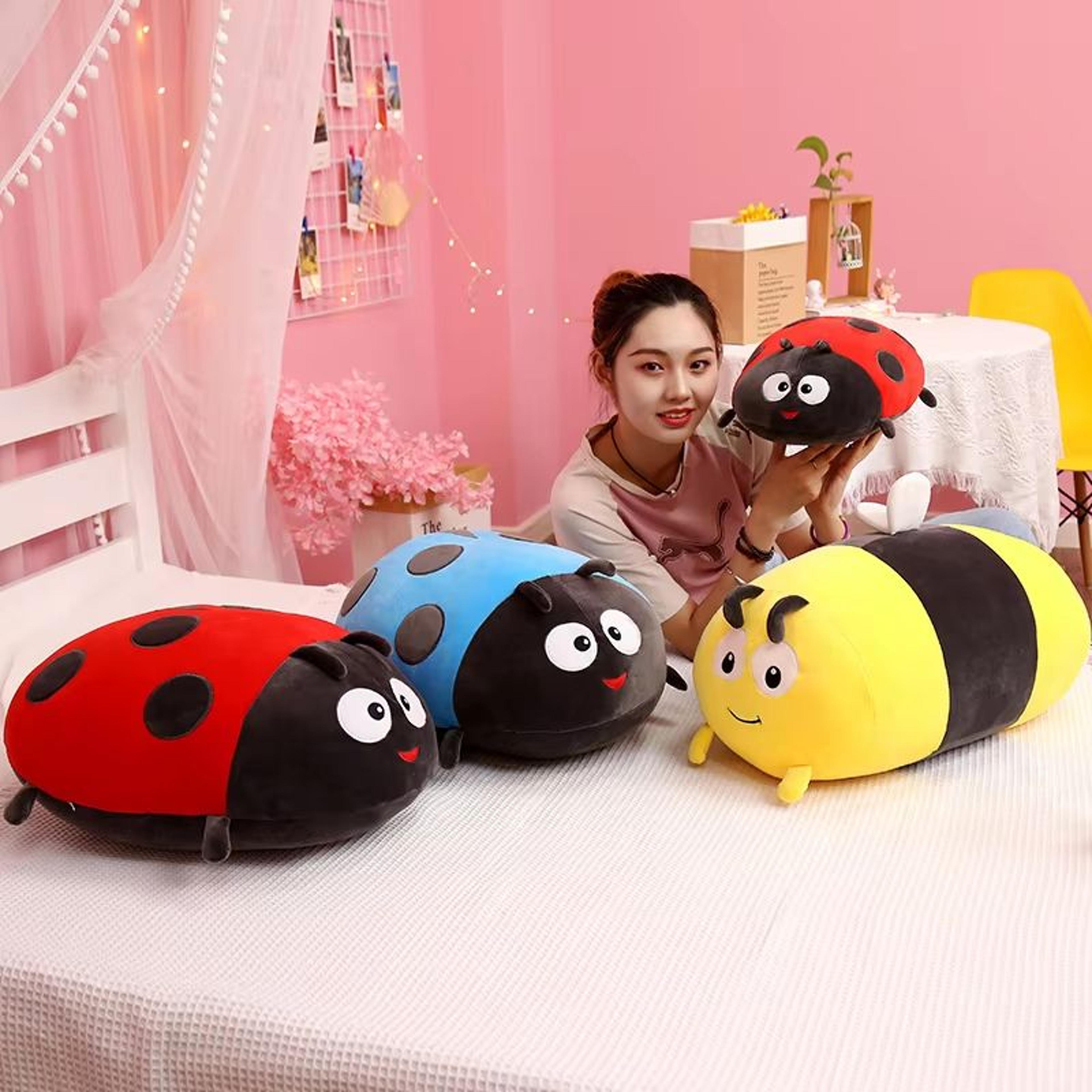kawaii insect plush ladybug plush pillow and back cushion plush