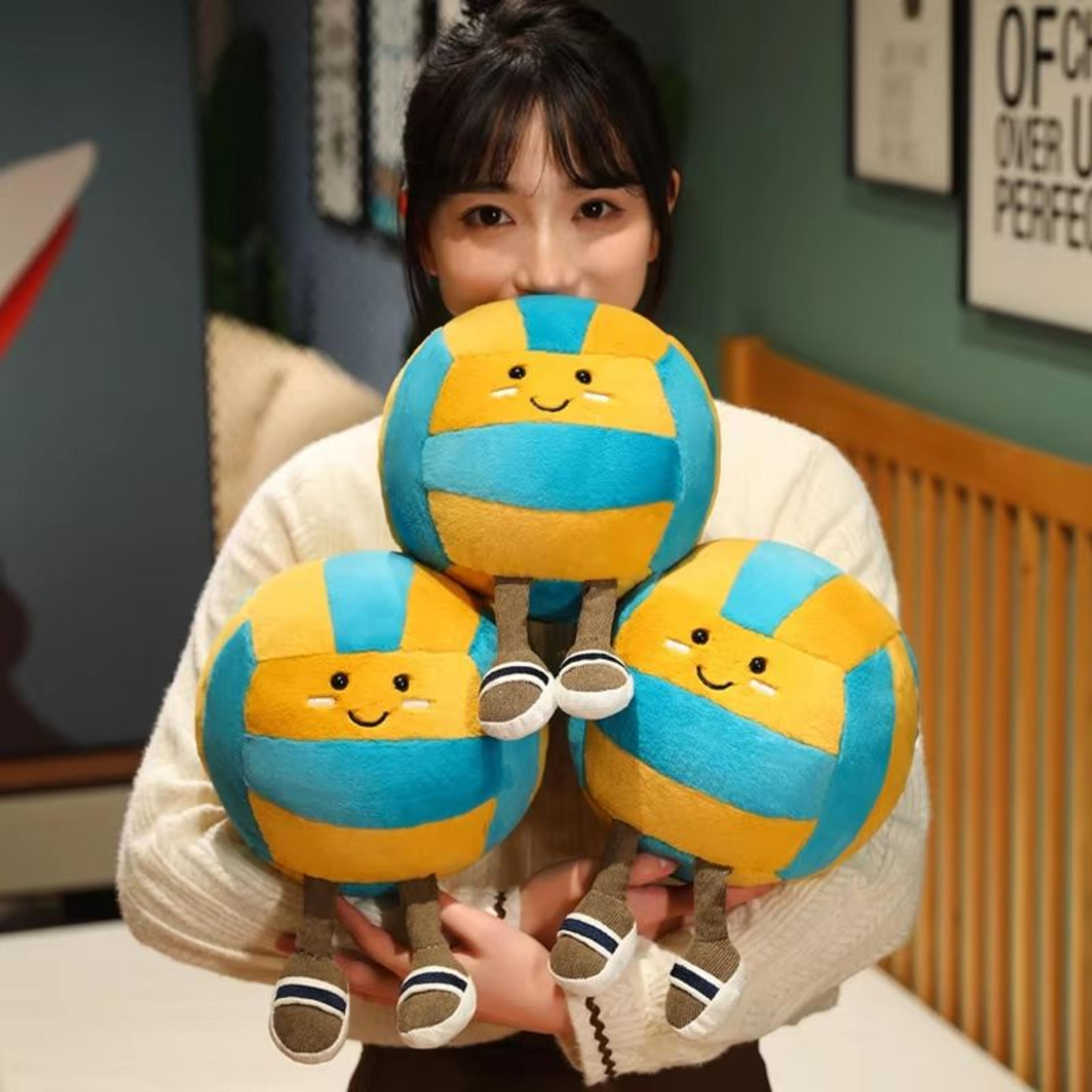 kawaii volleyball plush pillow for cozy decor and play