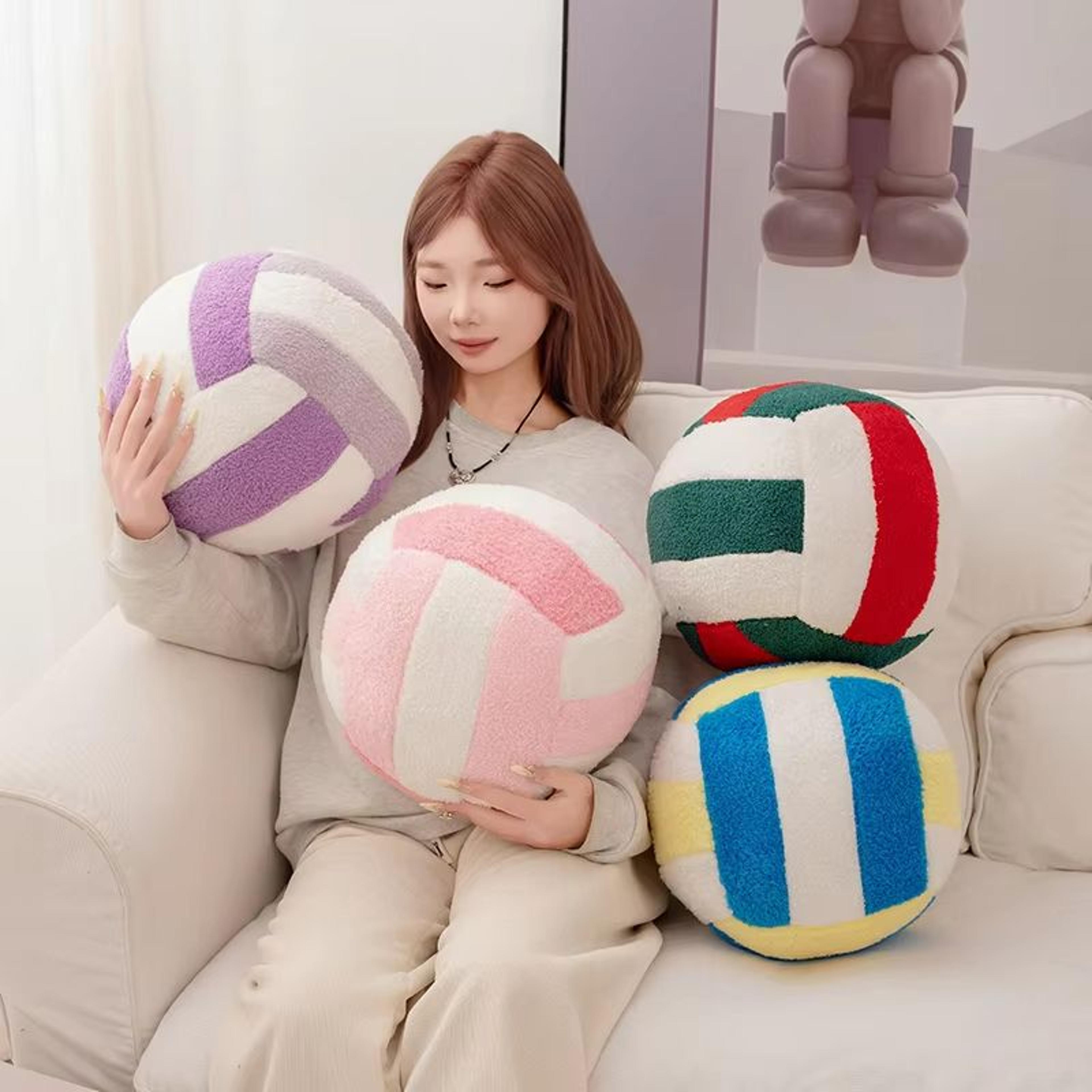 simulation volleyball plush toy pillow soft sports ball plush for kids