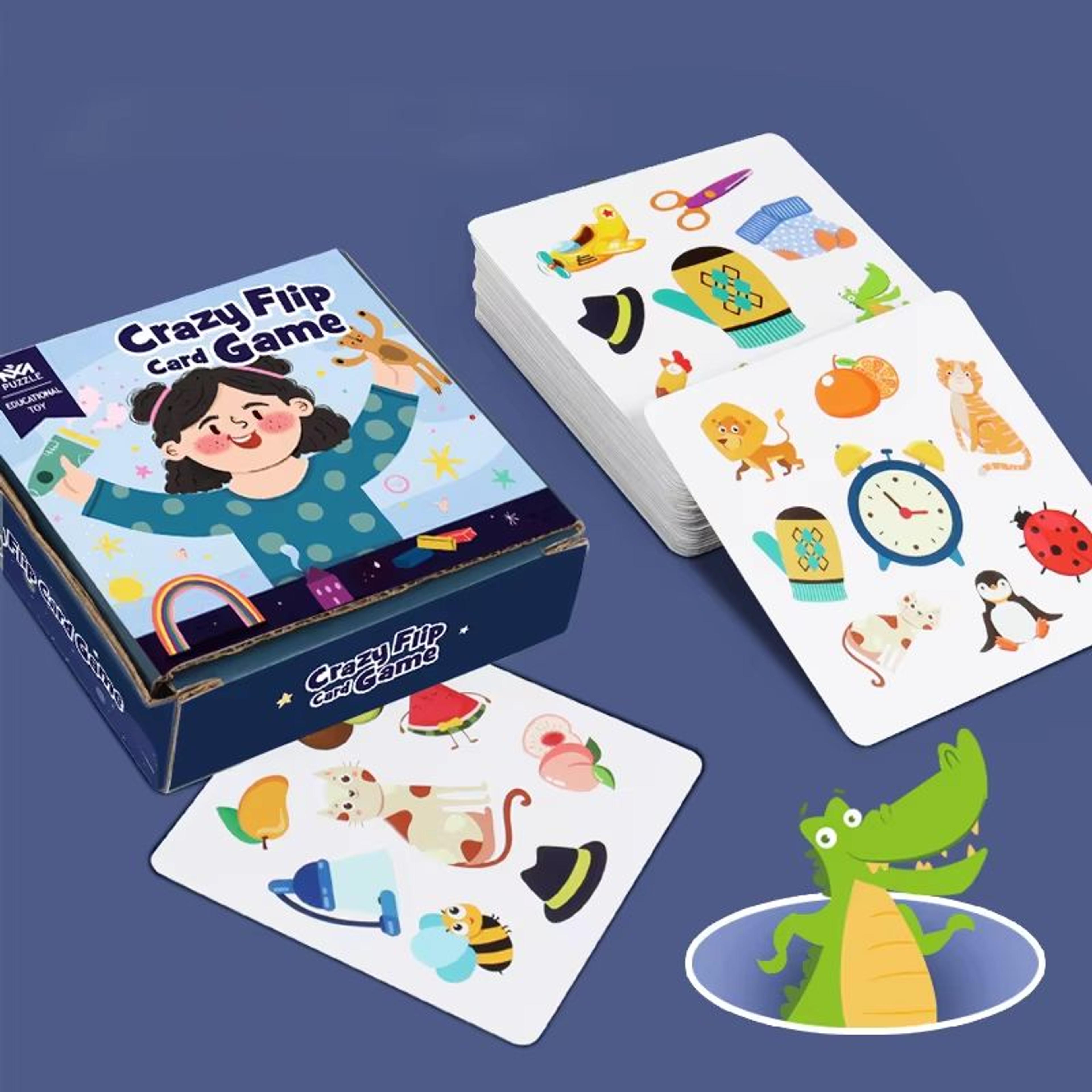 kids matching card game, spot-the-match memory training cards