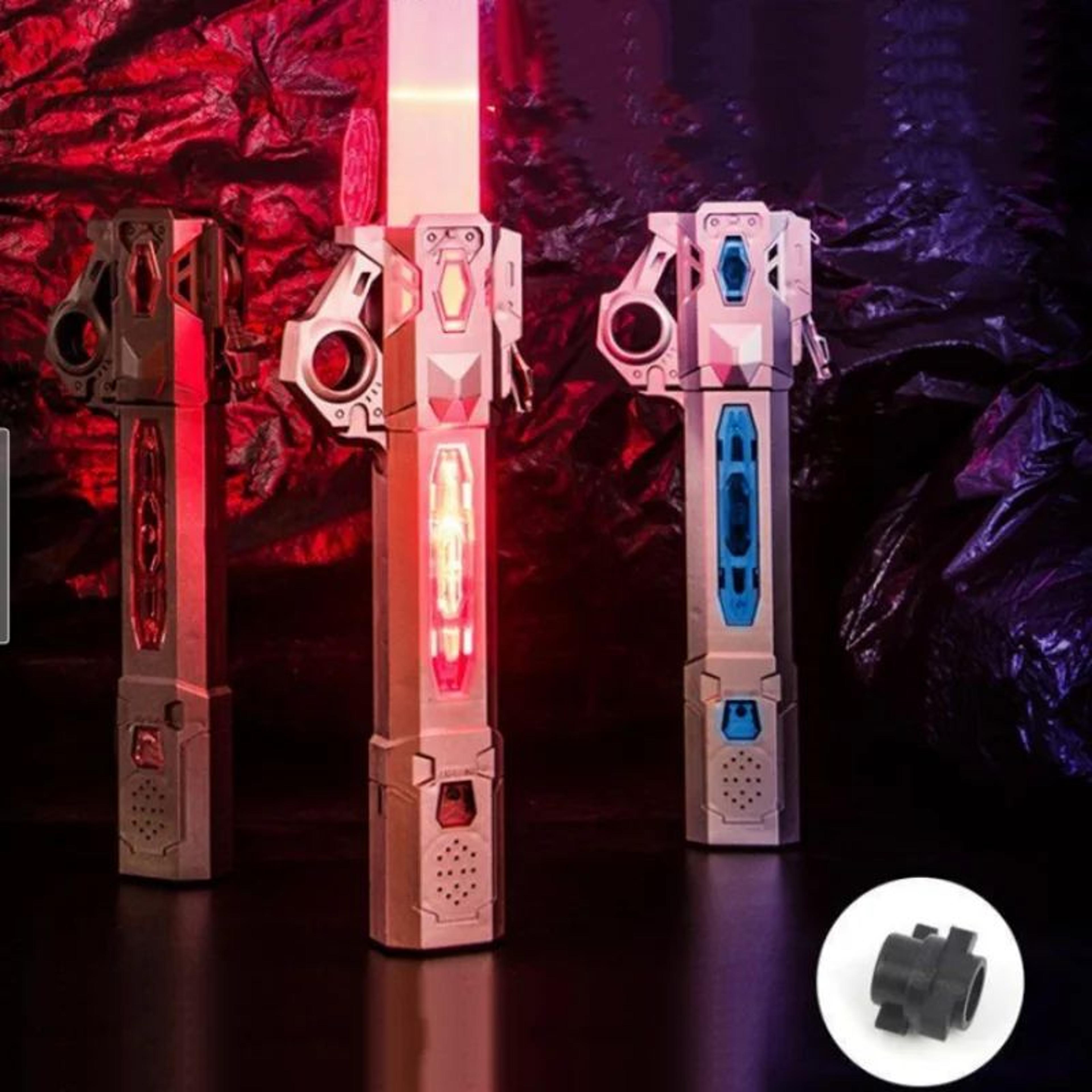 2-in-1 rgb kids lightsaber toy – color-changing laser sword & flashing light stick