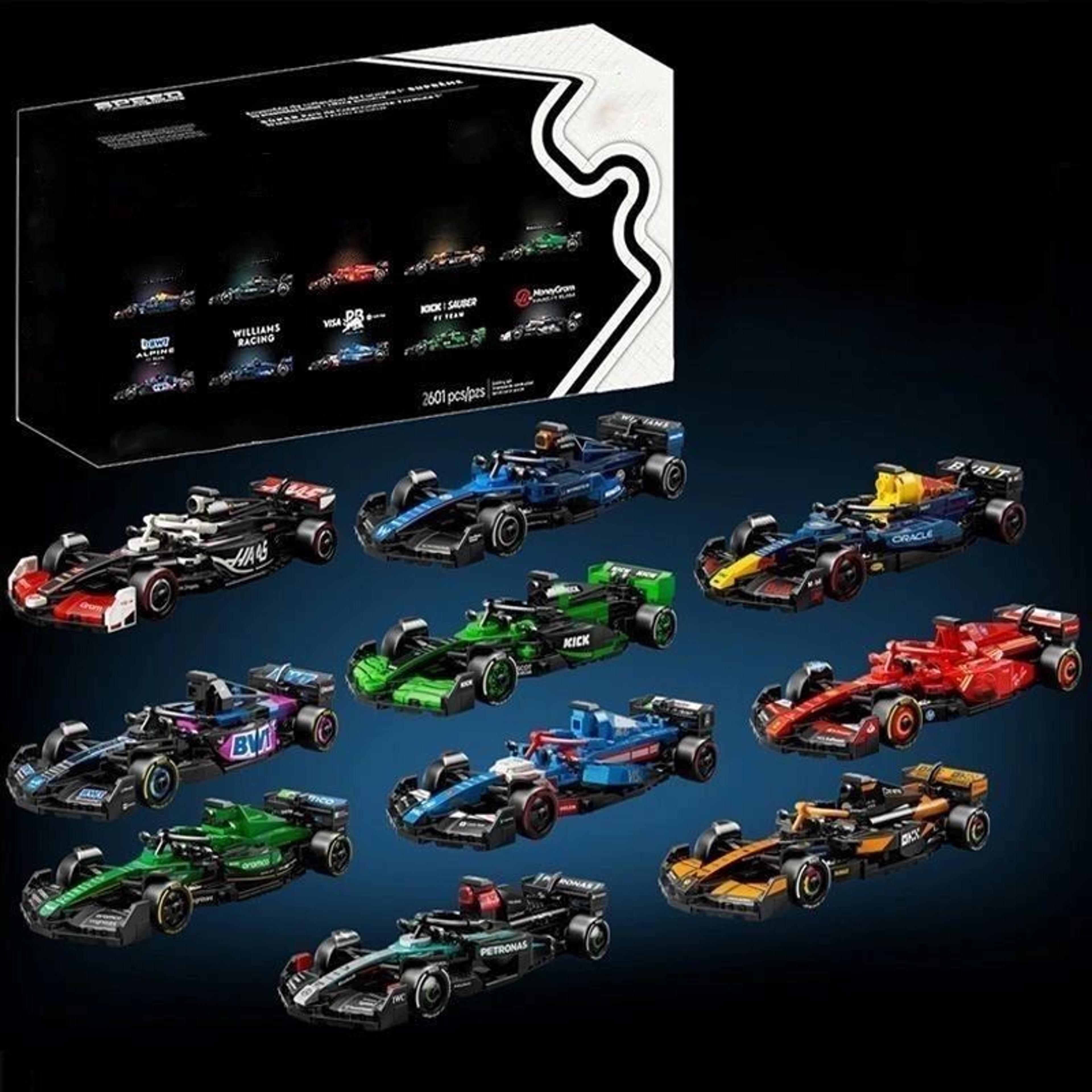 ultimate formula 1 speed champions building set – 2601 piece collector racing car pack