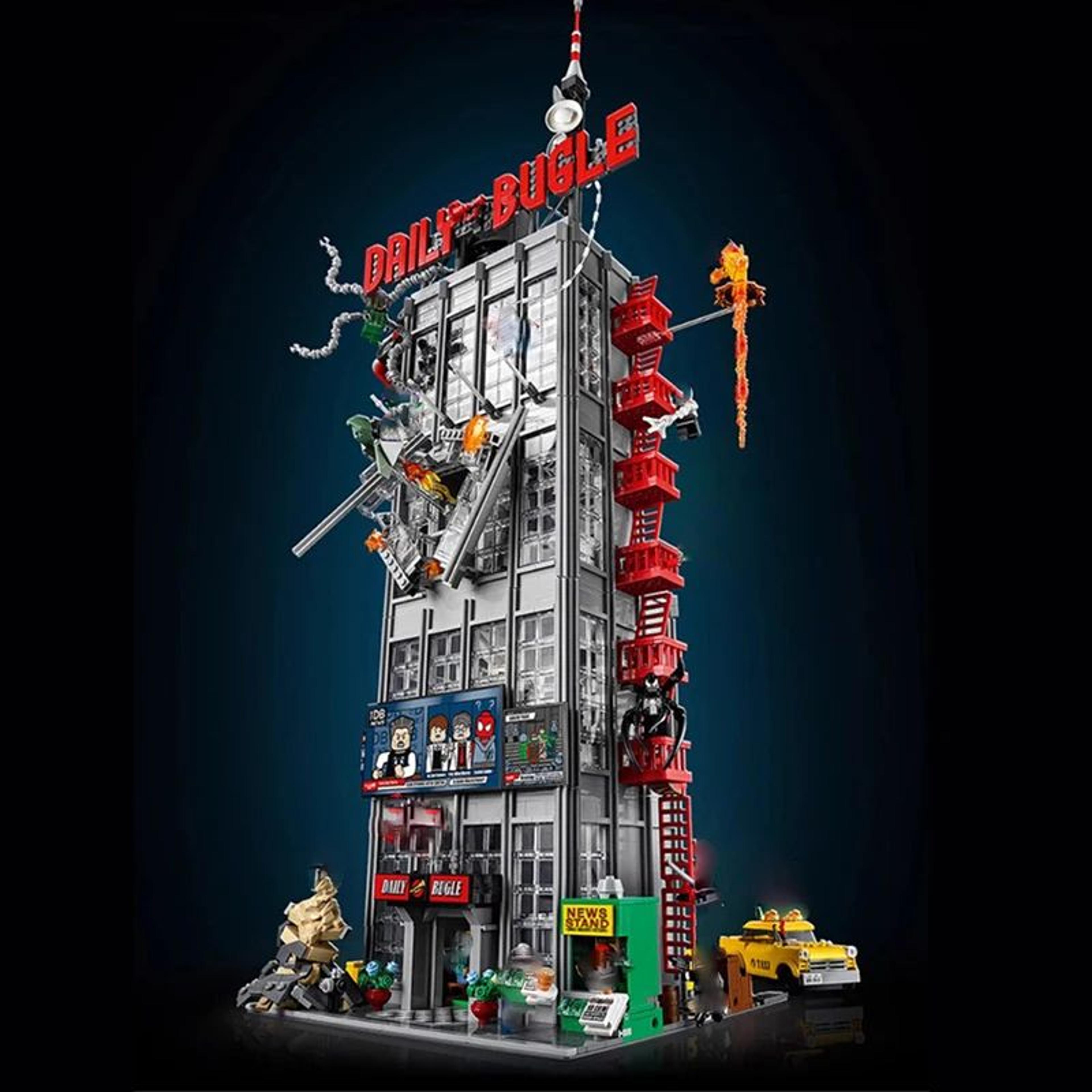 daily bugle superhero building set – 3772 piece city display model for kids & collectors