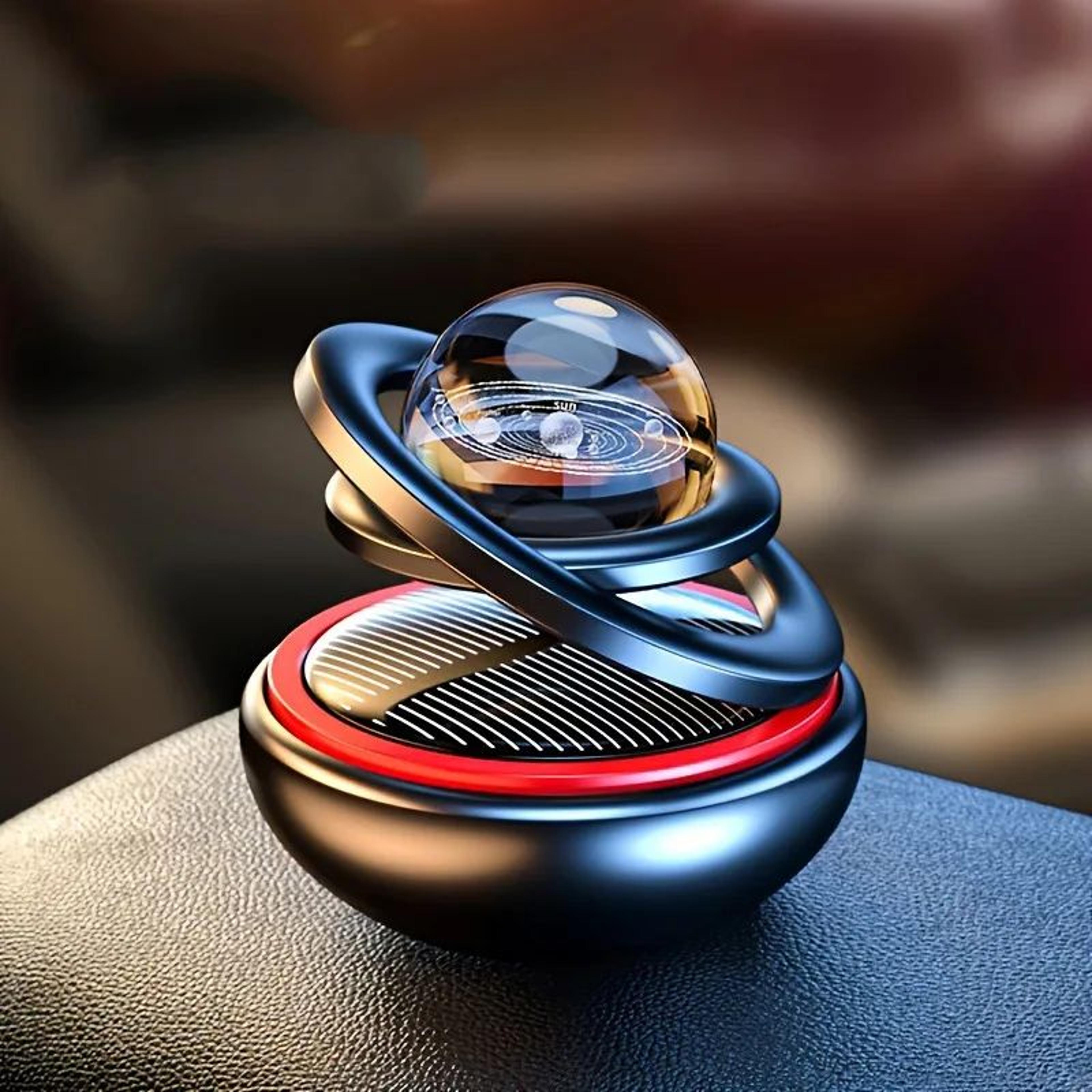 solar rotating car air freshener – aromatherapy diffuser interior accessory for men & women