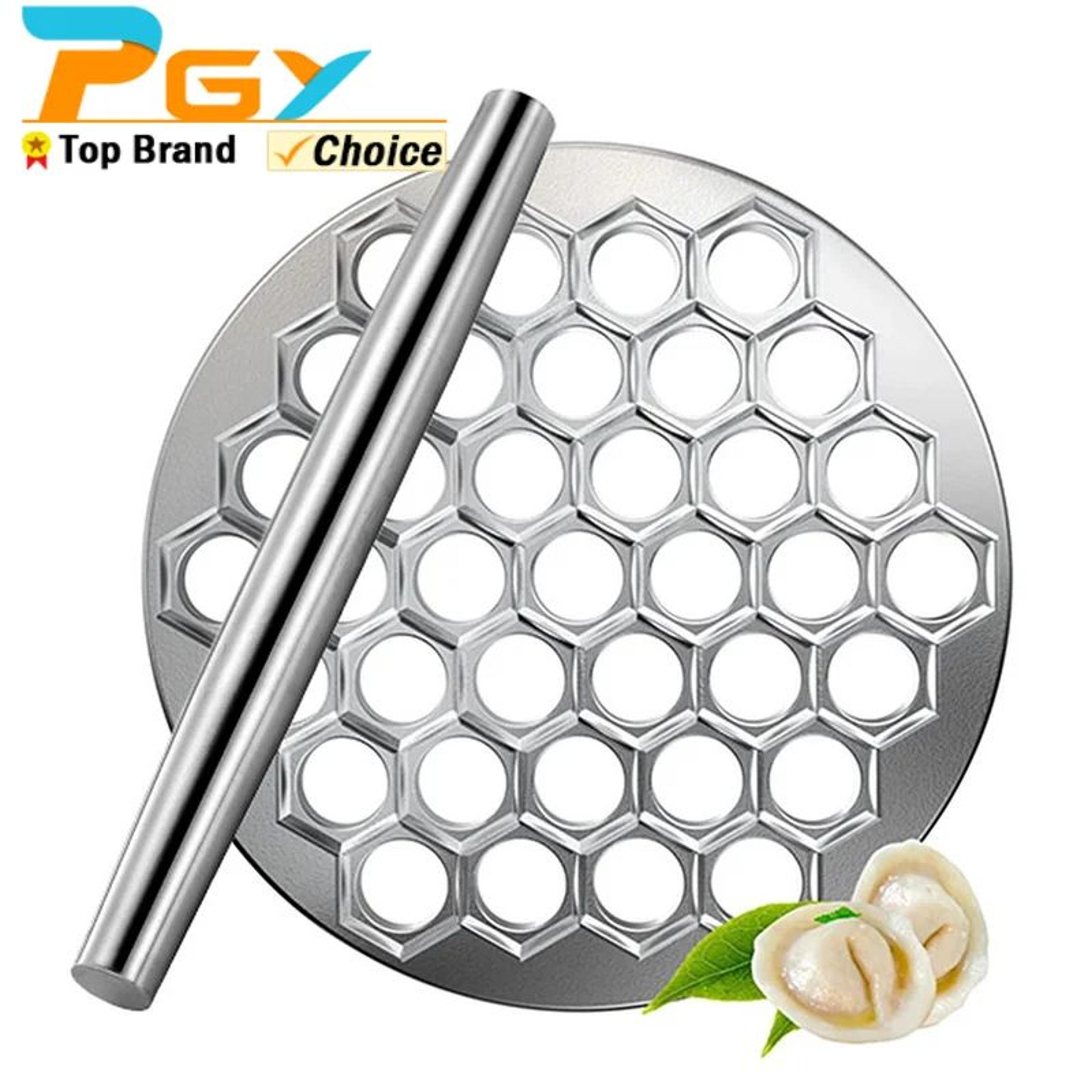 russian ravioli maker dumpling mold – 37-hole pelmeni mold aluminum dumpling press