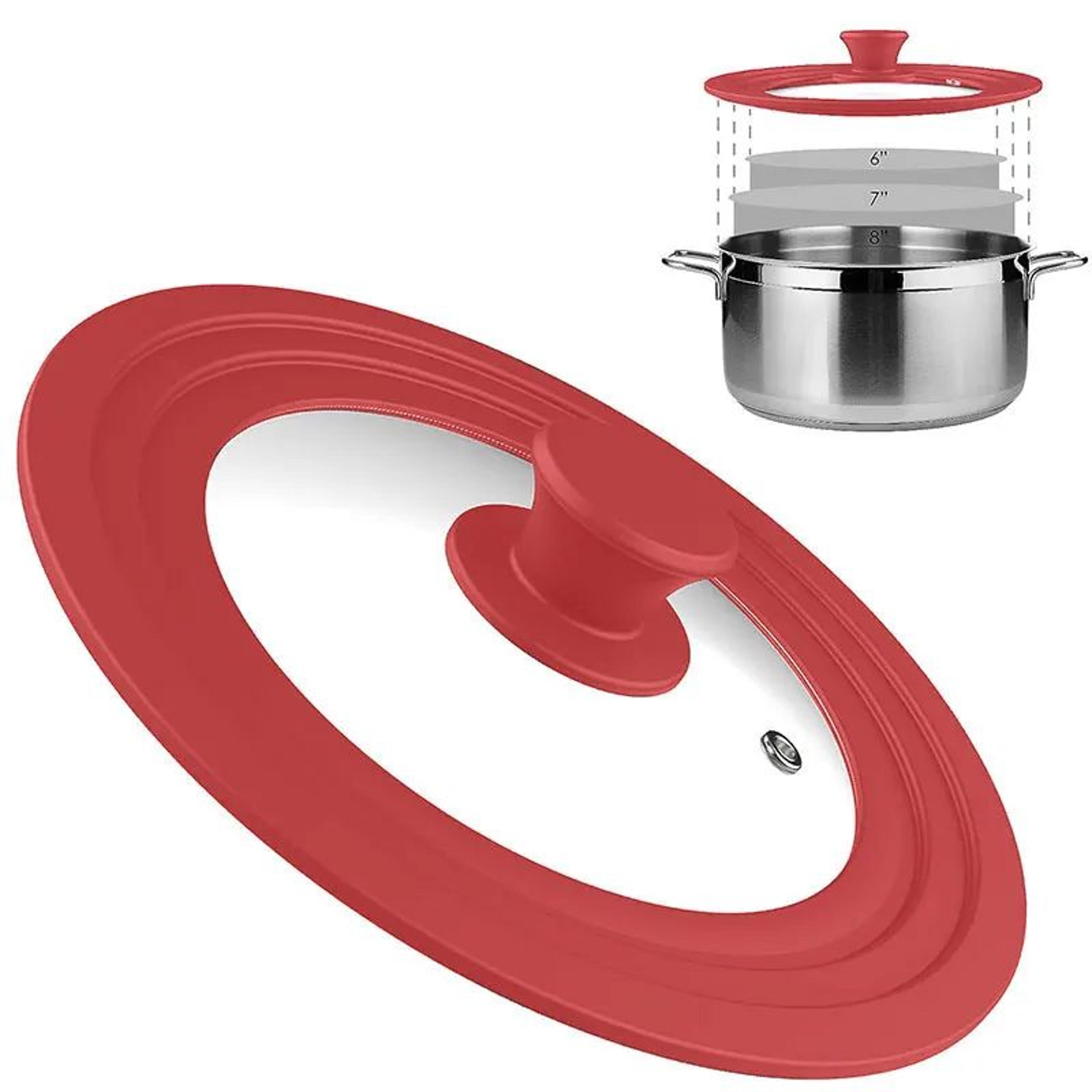universal silicone pan lid – heat-resistant pot lid for pots, pans & skillets (16–32cm)
