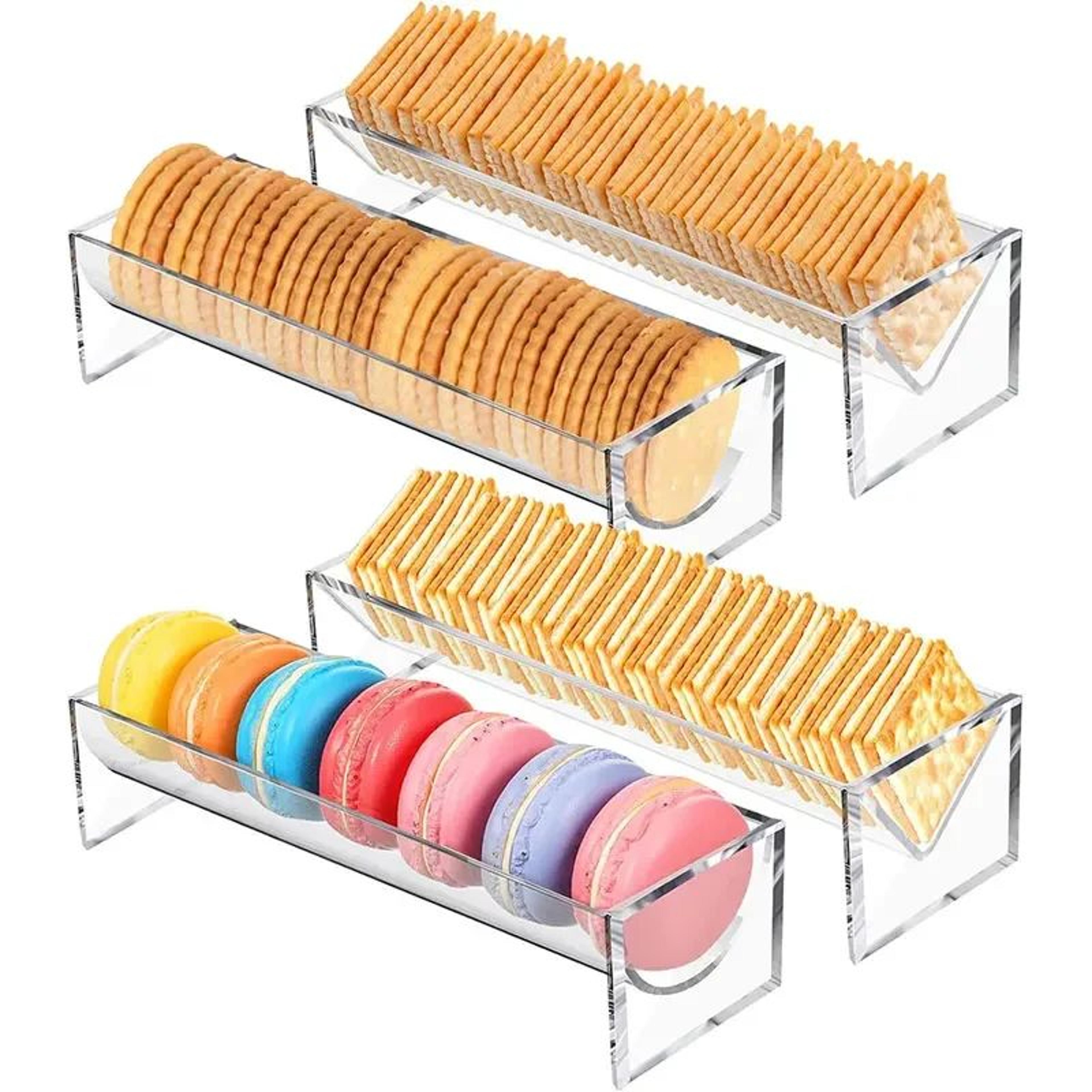 clear acrylic cracker tray – rectangular cracker holder & elegant serving display
