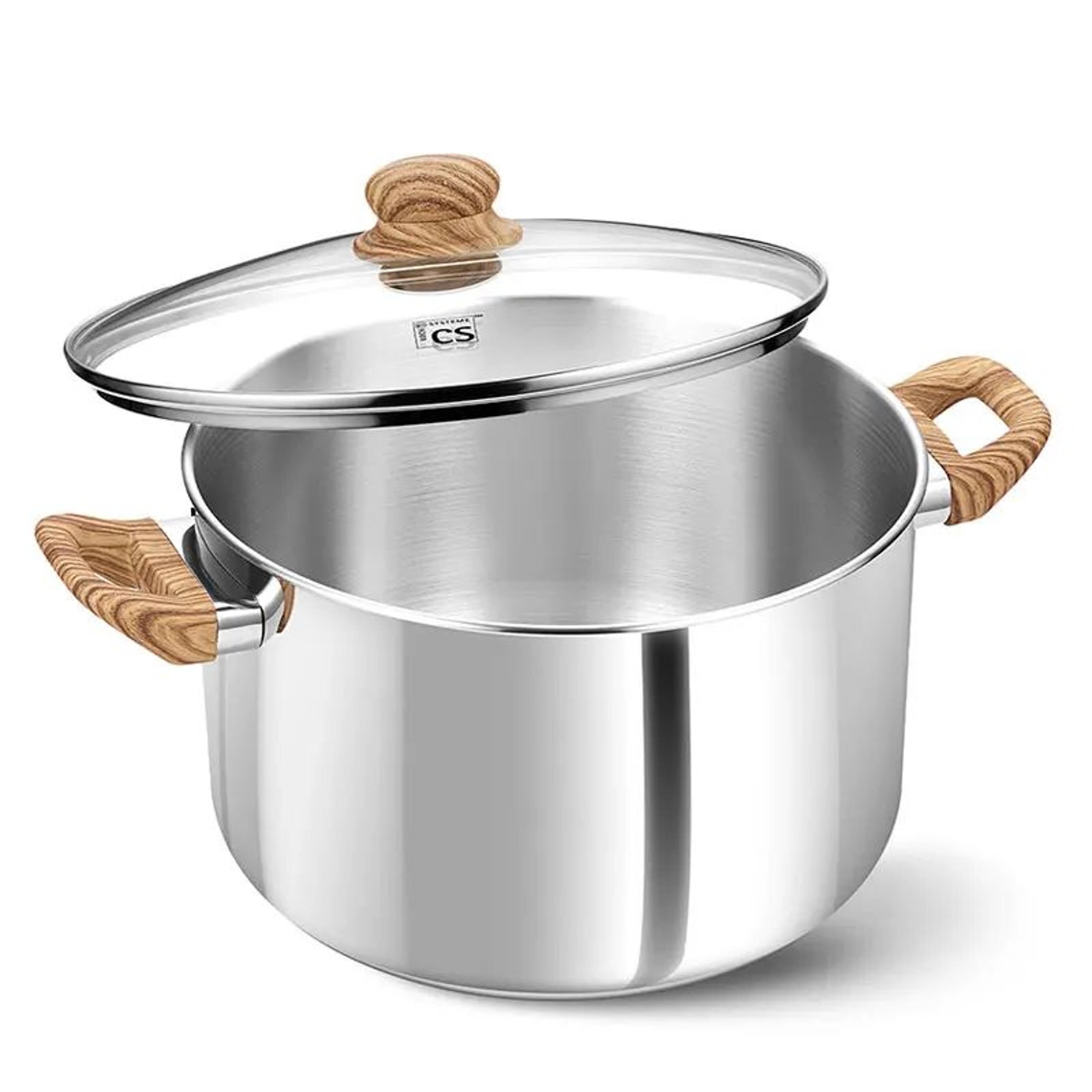 stainless steel soup pot with lid – nonstick stock pot for pasta, stews & everyday cooking