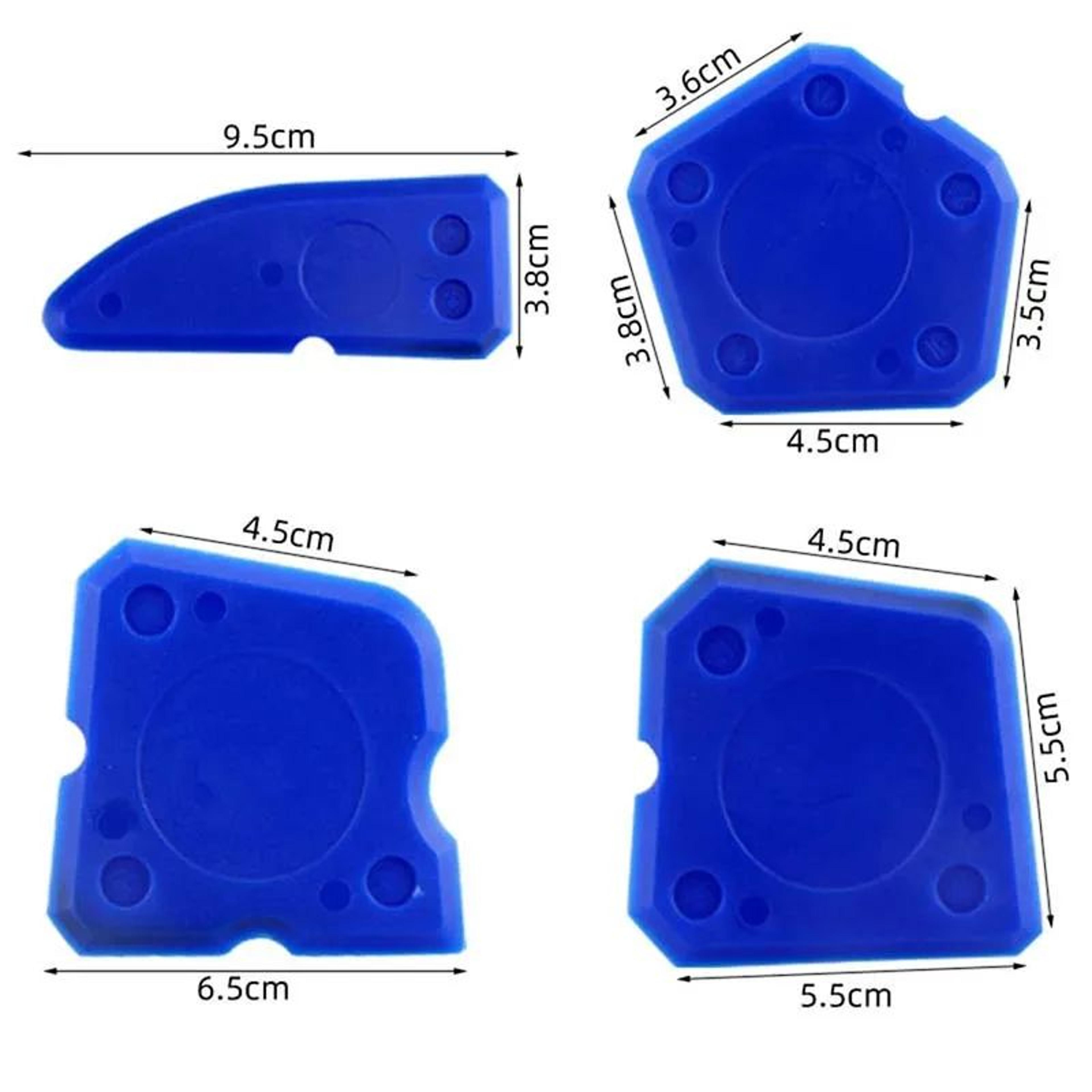 4-piece silicone caulking tool set – sealant scraper & grout remover for home finishing