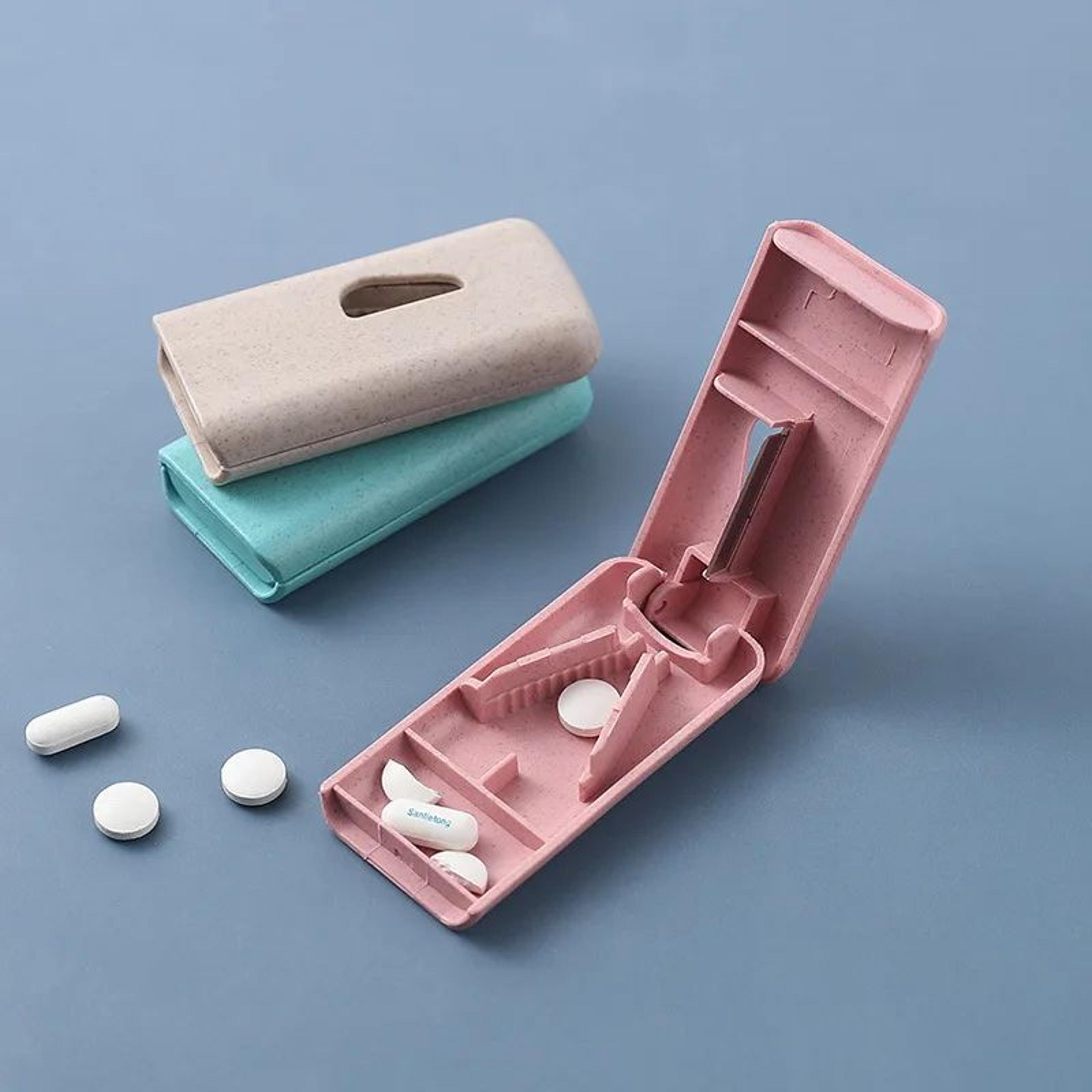 multifunctional pill cutter & medicine box – portable pill cutter for precise dosing anywhere