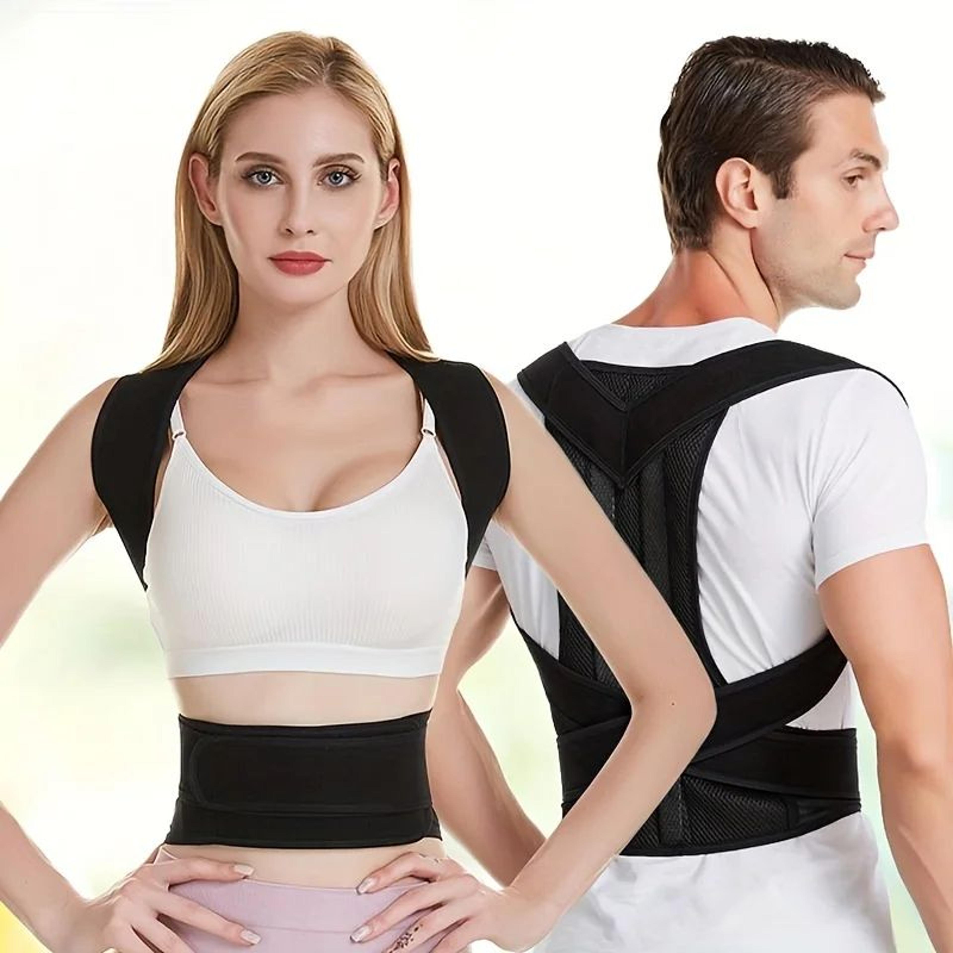 adjustable back posture corrector brace with spine & shoulder support