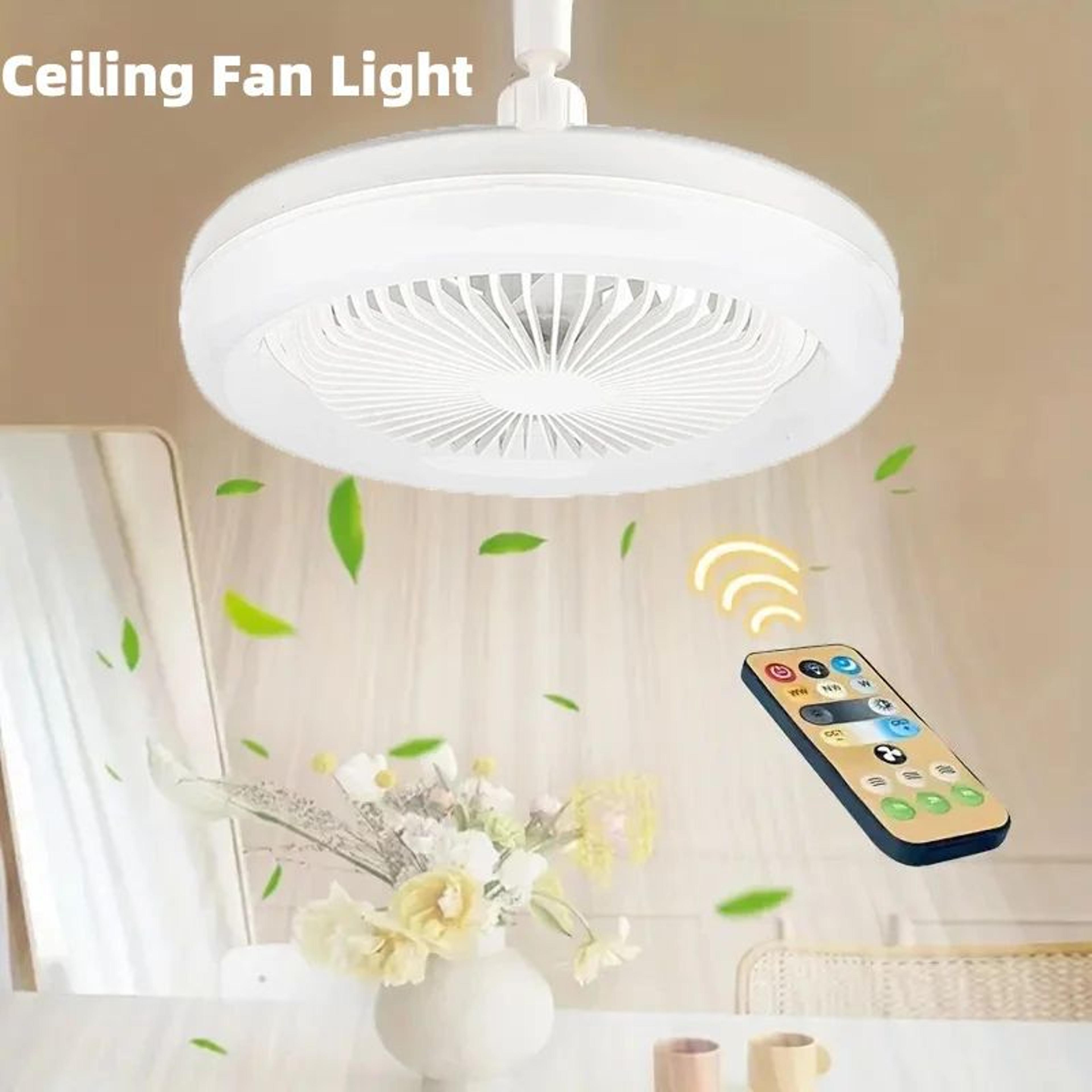 breezeglow smart ceiling fan light – 2-in-1 led fan with remote control (e27 base)