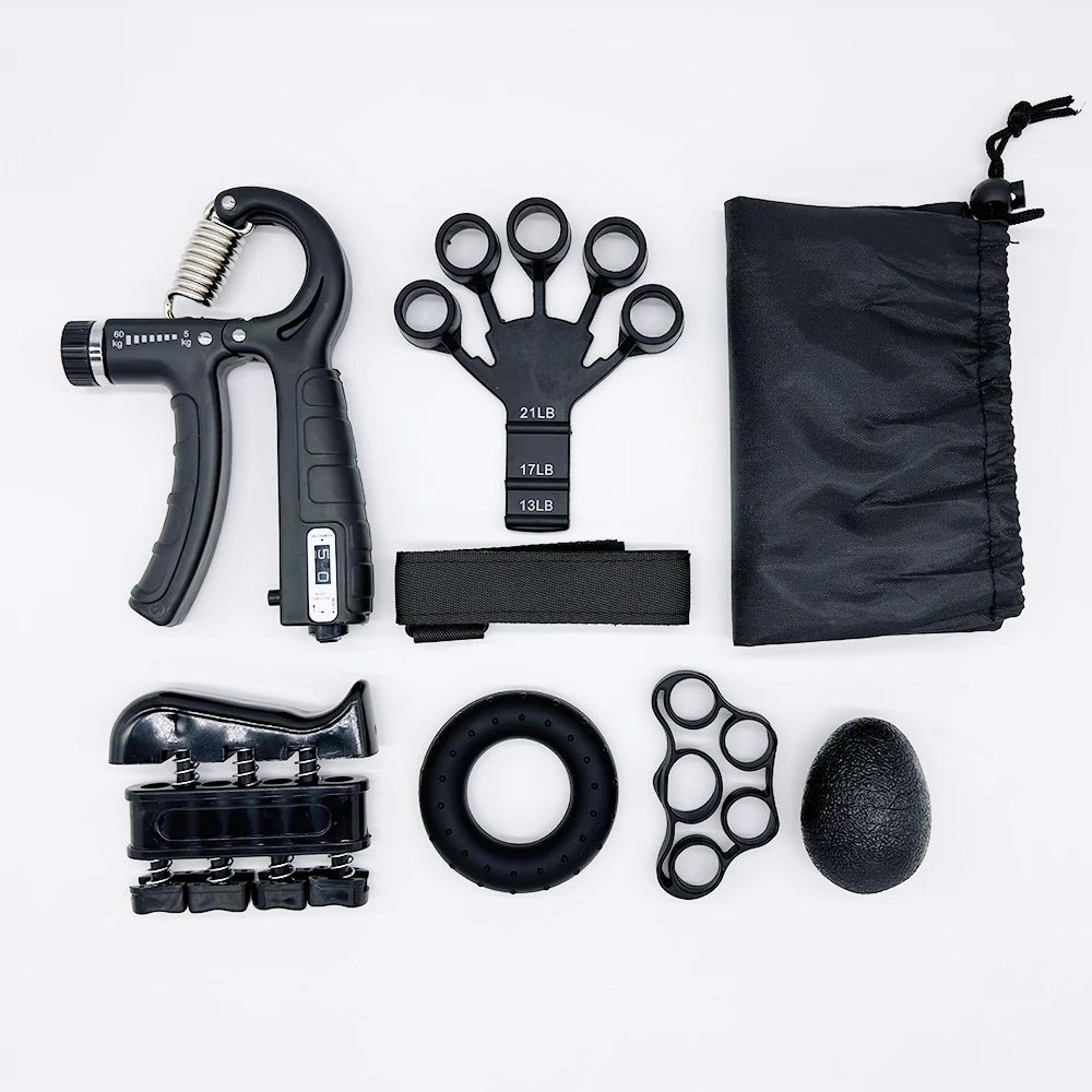 gripforce adjustable hand grip strengthener – countable r-type finger & wrist trainer