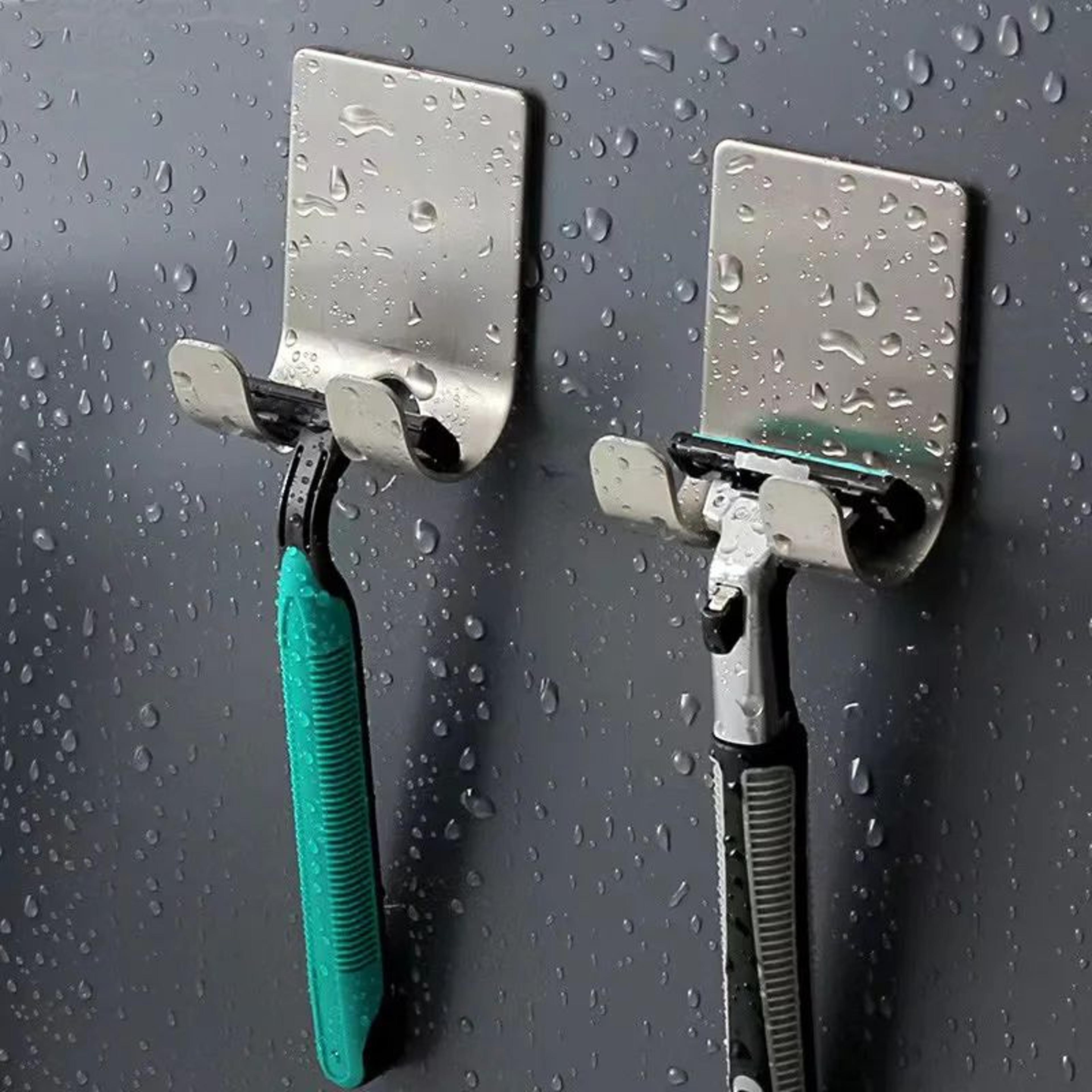 stainless steel razor holder – punch-free wall mounted shaver storage rack
