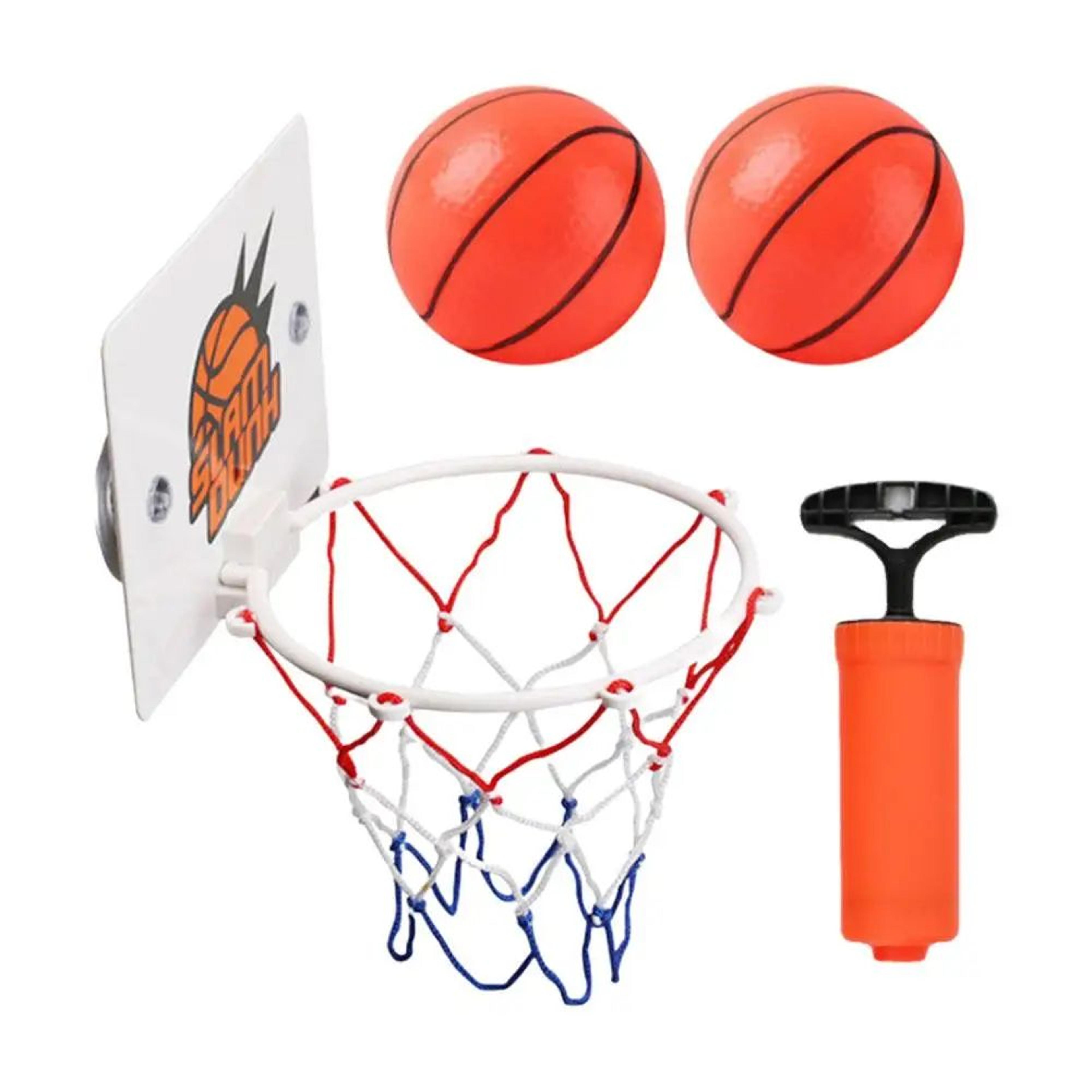 premium mini indoor basketball hoop with strong suction cup basketball hoop mount - fun kids basketball hoop set with 2
